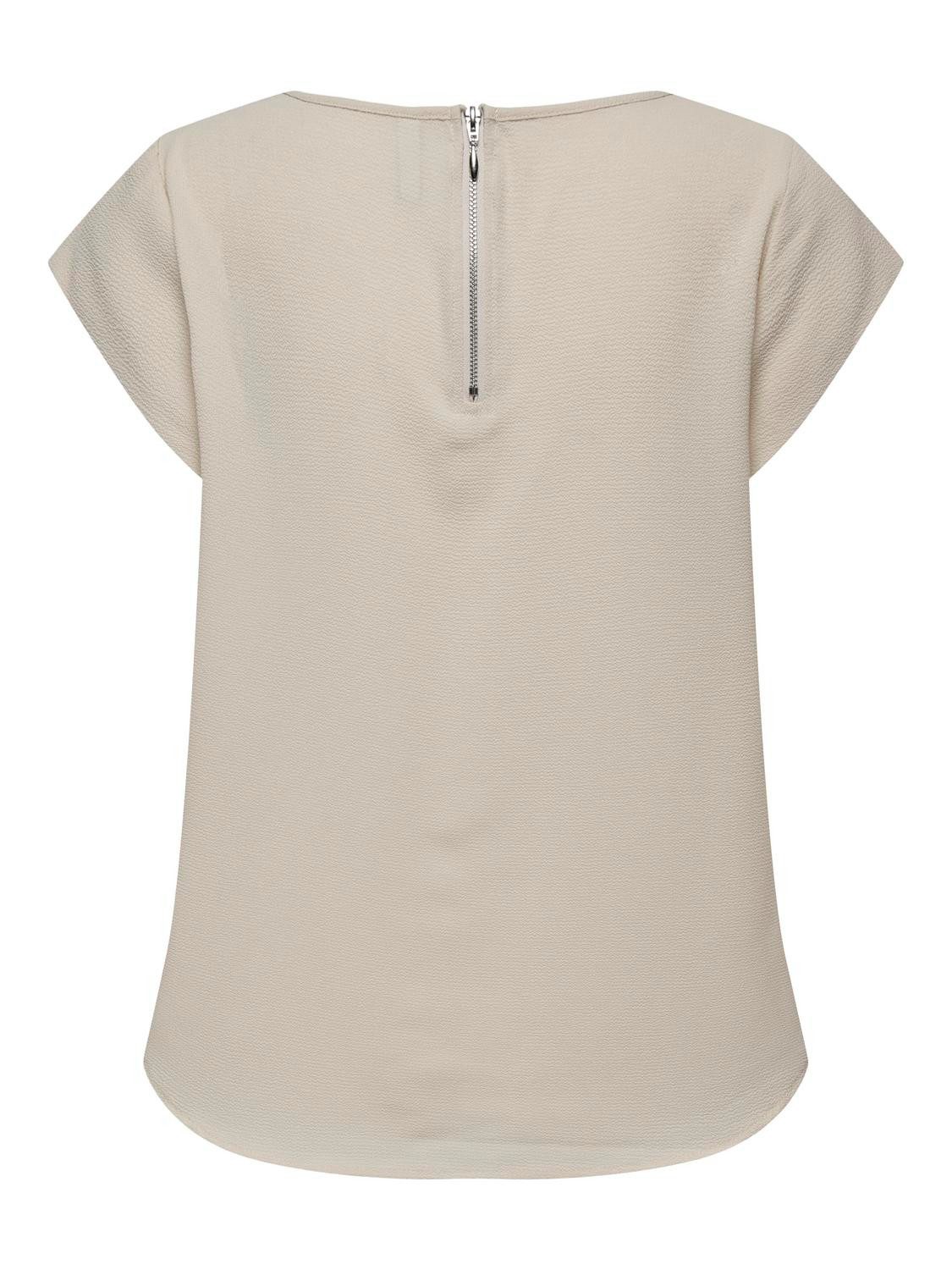 Only Blouse met korte mouwen ONLVIC S S SOLID TOP NOOS PTM