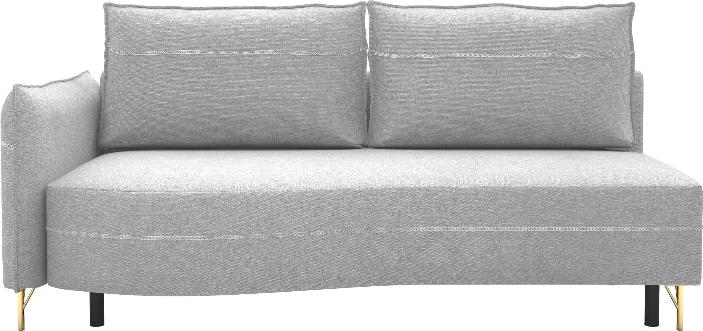 exxpo - sofa fashion Loungebank Met mooie contrastnaad, solitairmeubel, comfortabel, smalle armleuning