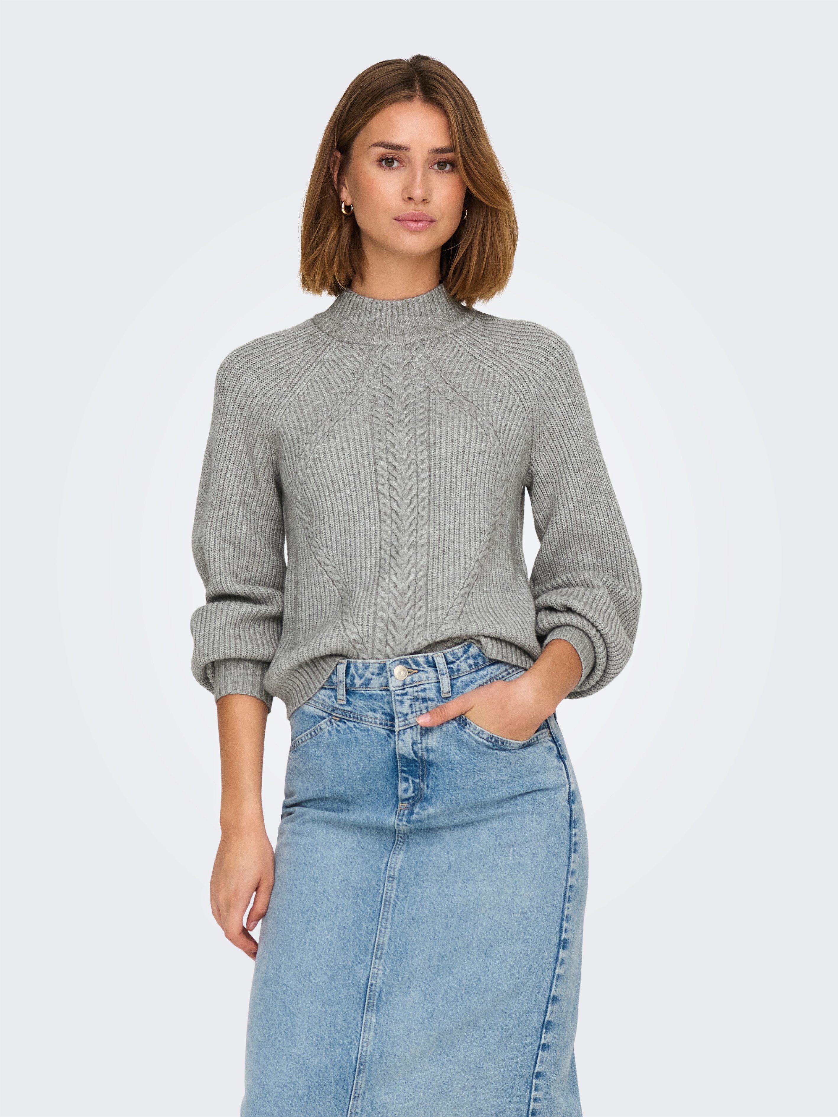 Only Trui met staande kraag ONLKATIA LS DETAIL HIGHNECK CC KNT