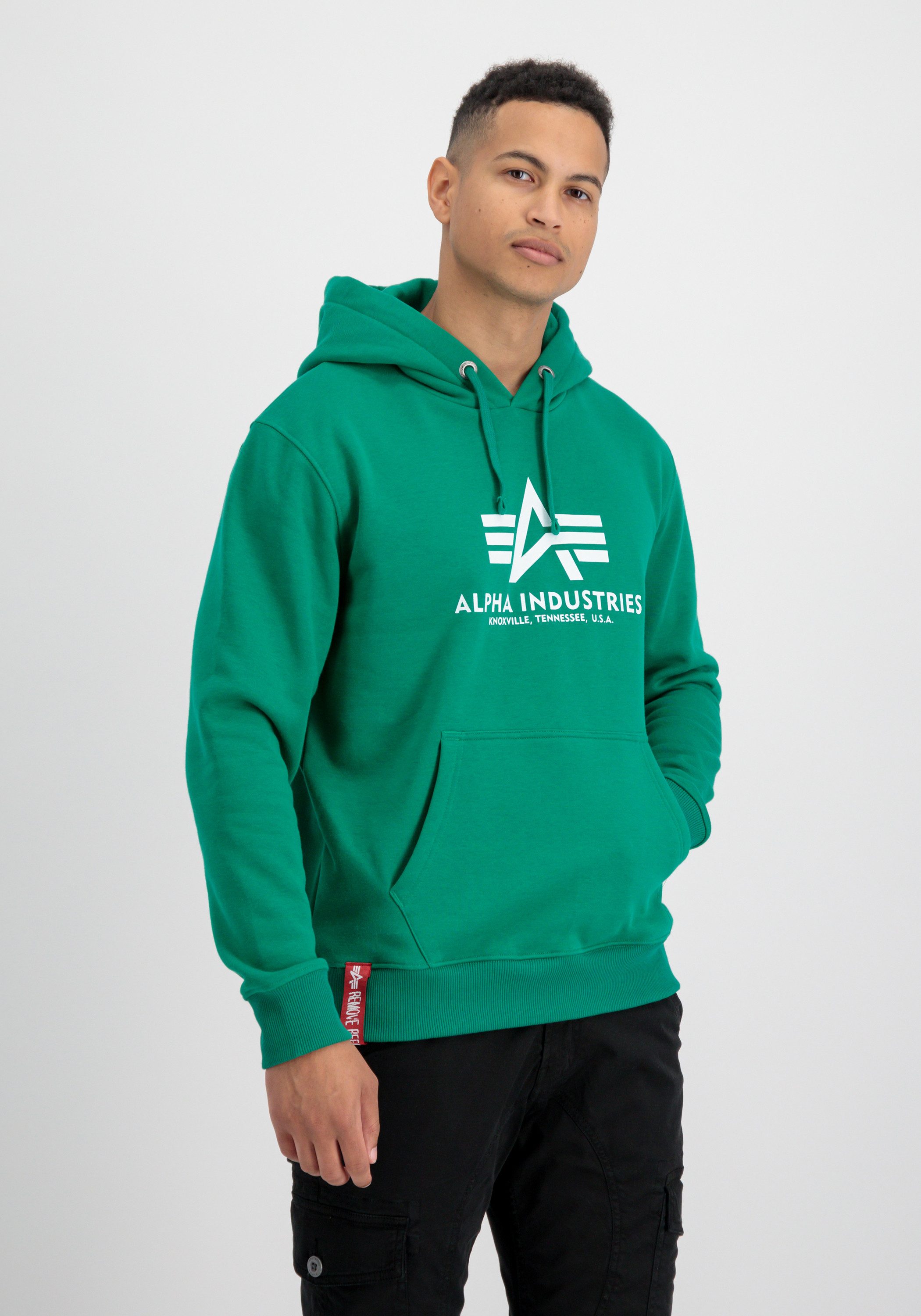 Alpha Industries Hoodie Alpha Industries Mannen - Hoodies Basic hoodie heren sweaters maat M groen