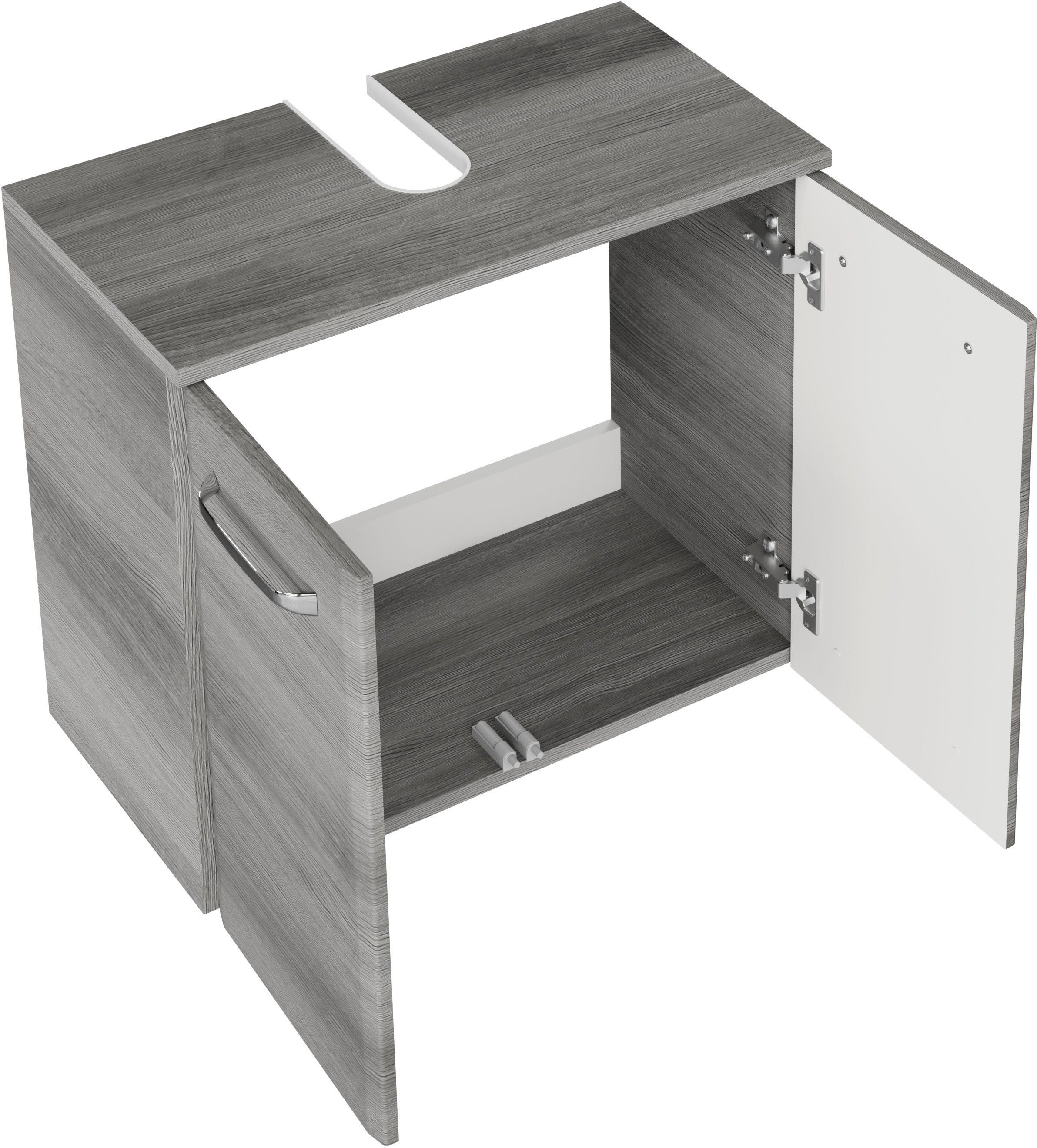 Saphir Badmeubelset Quickset 328 5-delig, met wastafelonderkast, led-spiegelkast (set, 5 stuks)