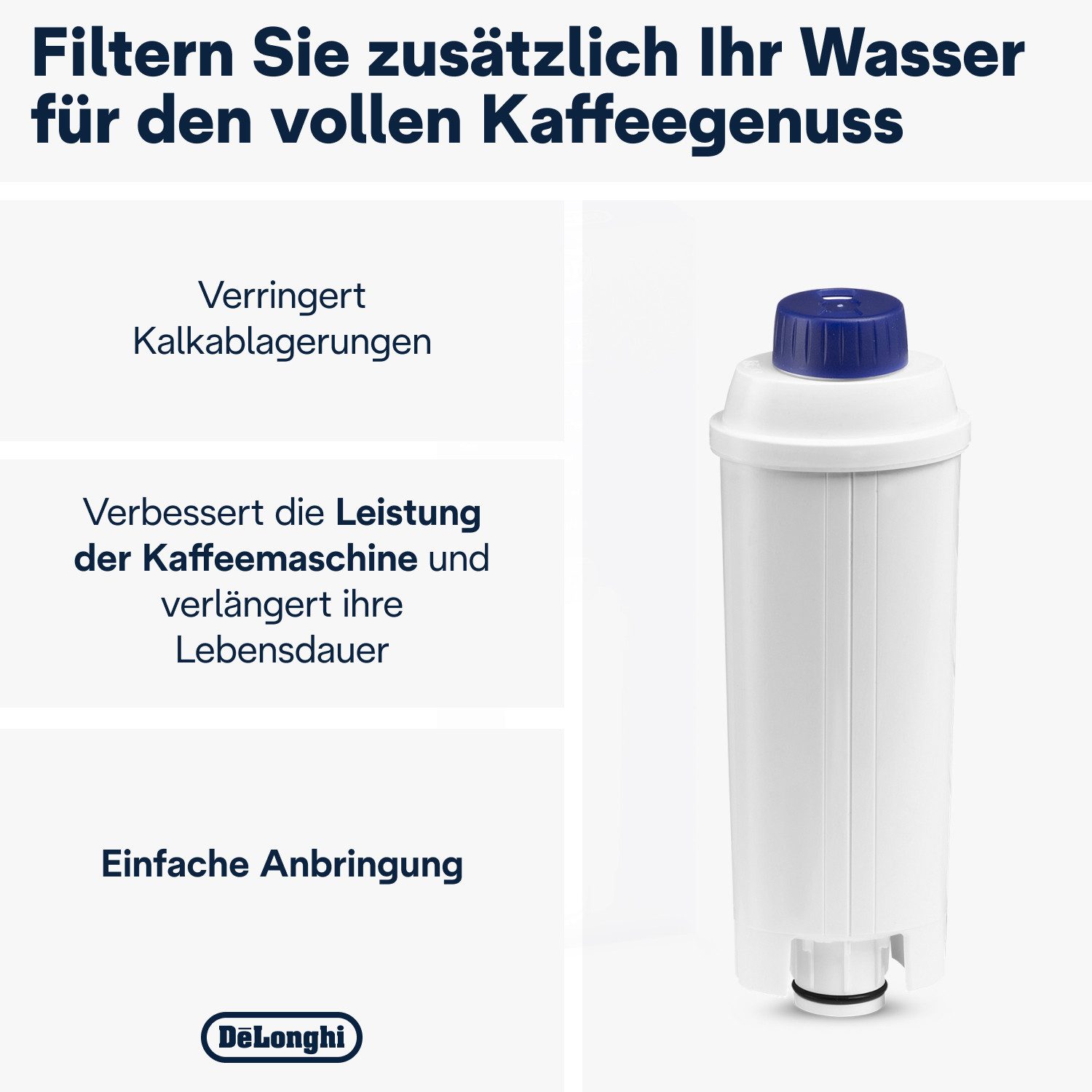 De'Longhi Waterfilter DLSC002, voor alle volautomatische koffiezetapparaten met waterfilter van de'longhi