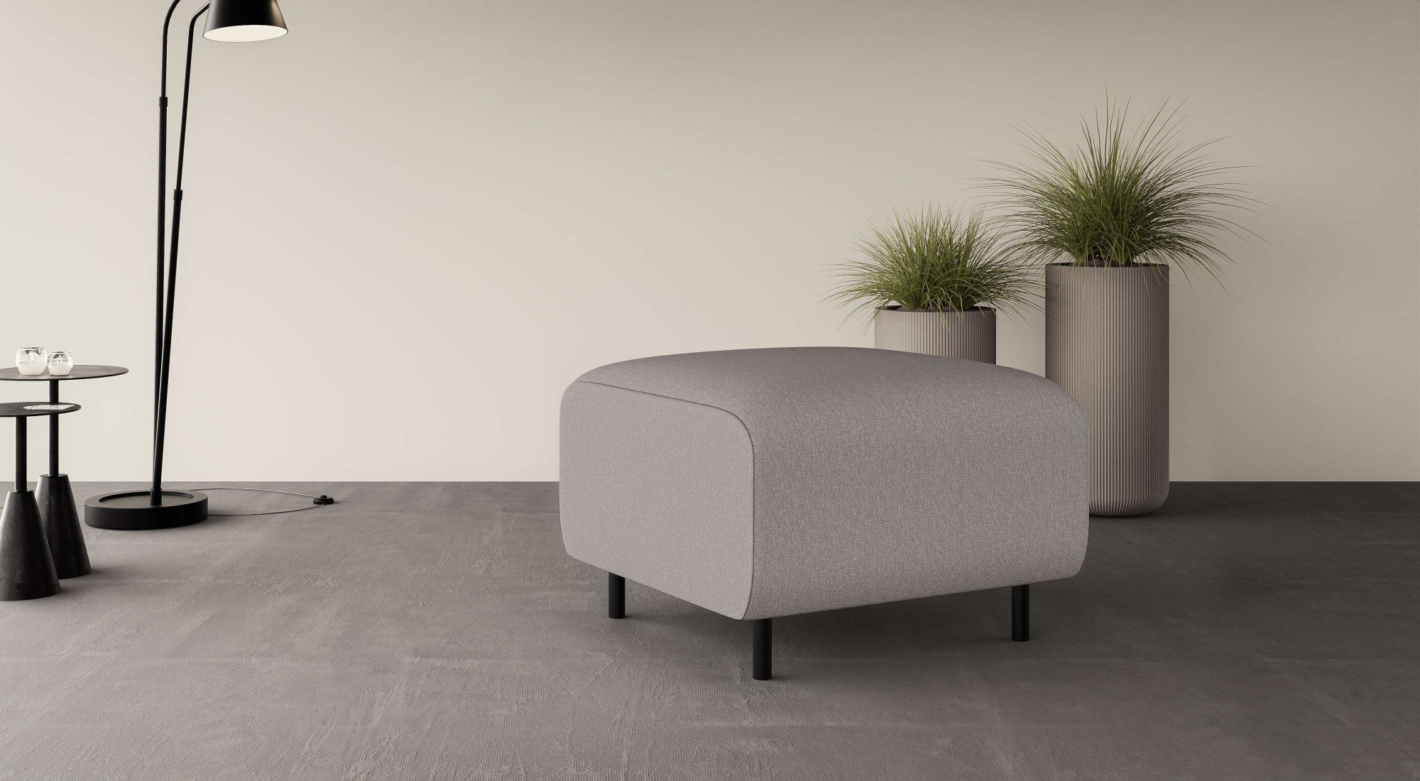 Home affaire Hocker ARROS klein met golfondersteuning, afmetingen B/D/H: 70/70/46 cm