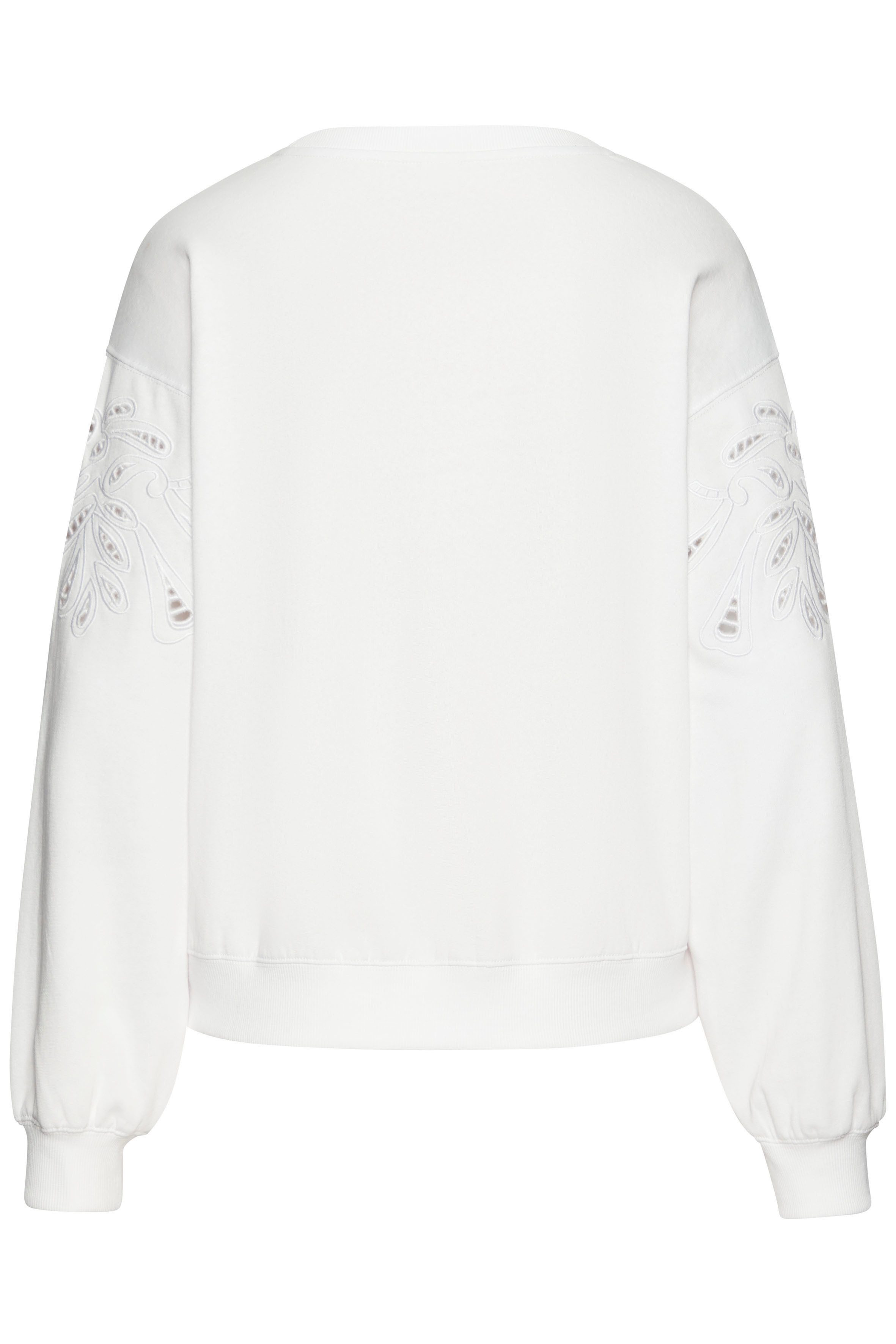 Vivance Sweatshirt met perforatieborduurwerk, zachte katoenmix