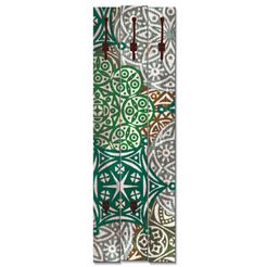 artland kapstok marokkaanse stijl_groen ruimtebesparende kapstok van hout met 5 haken, geschikt voor kleine, smalle hal, halkapstok groen
