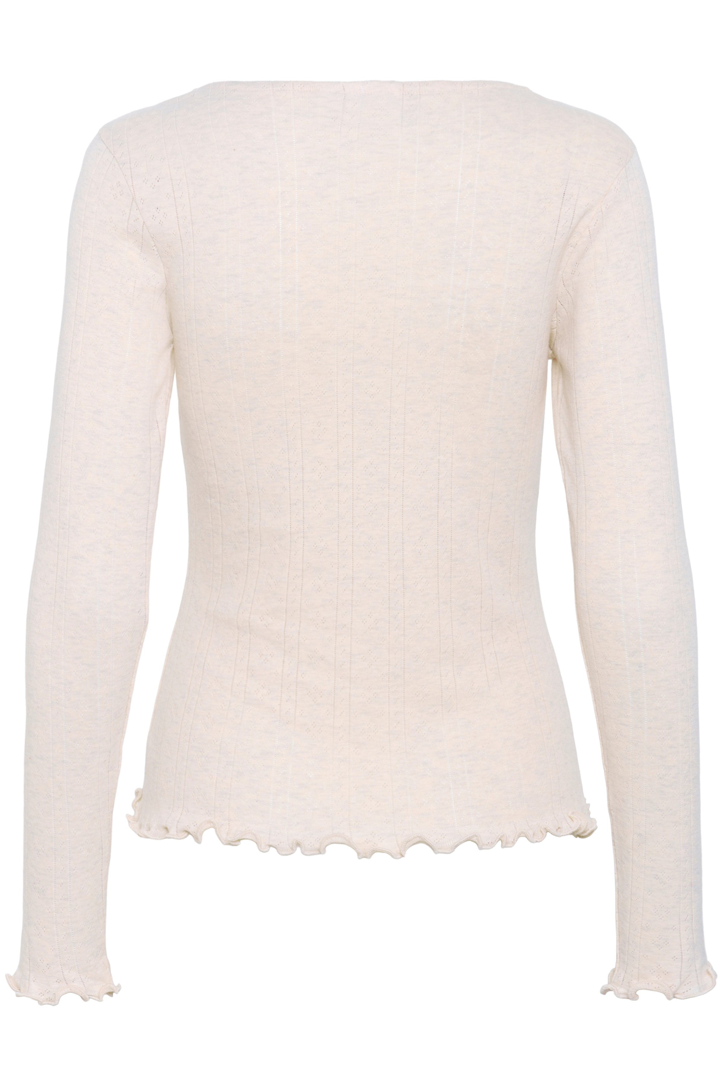 Saint Tropez Shirt met lange mouwen GruSZ gegolvende zoom
