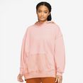 nike sportswear hoodie swoosh womens fleece hoodie roze