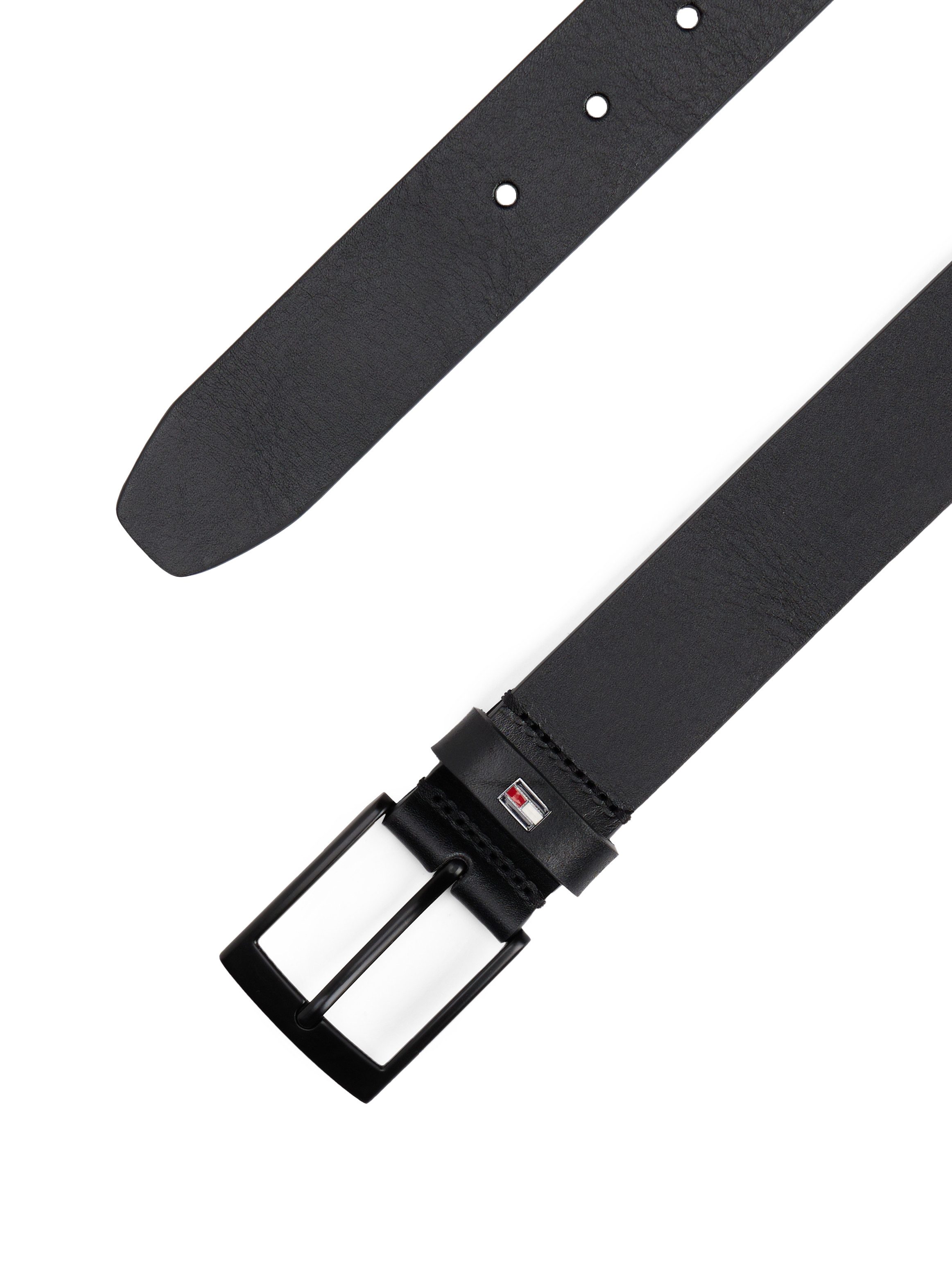 Tommy Hilfiger Leren riem ADAN 3.5 EXT Metalen logopatch, eenvoudige doornsluiting