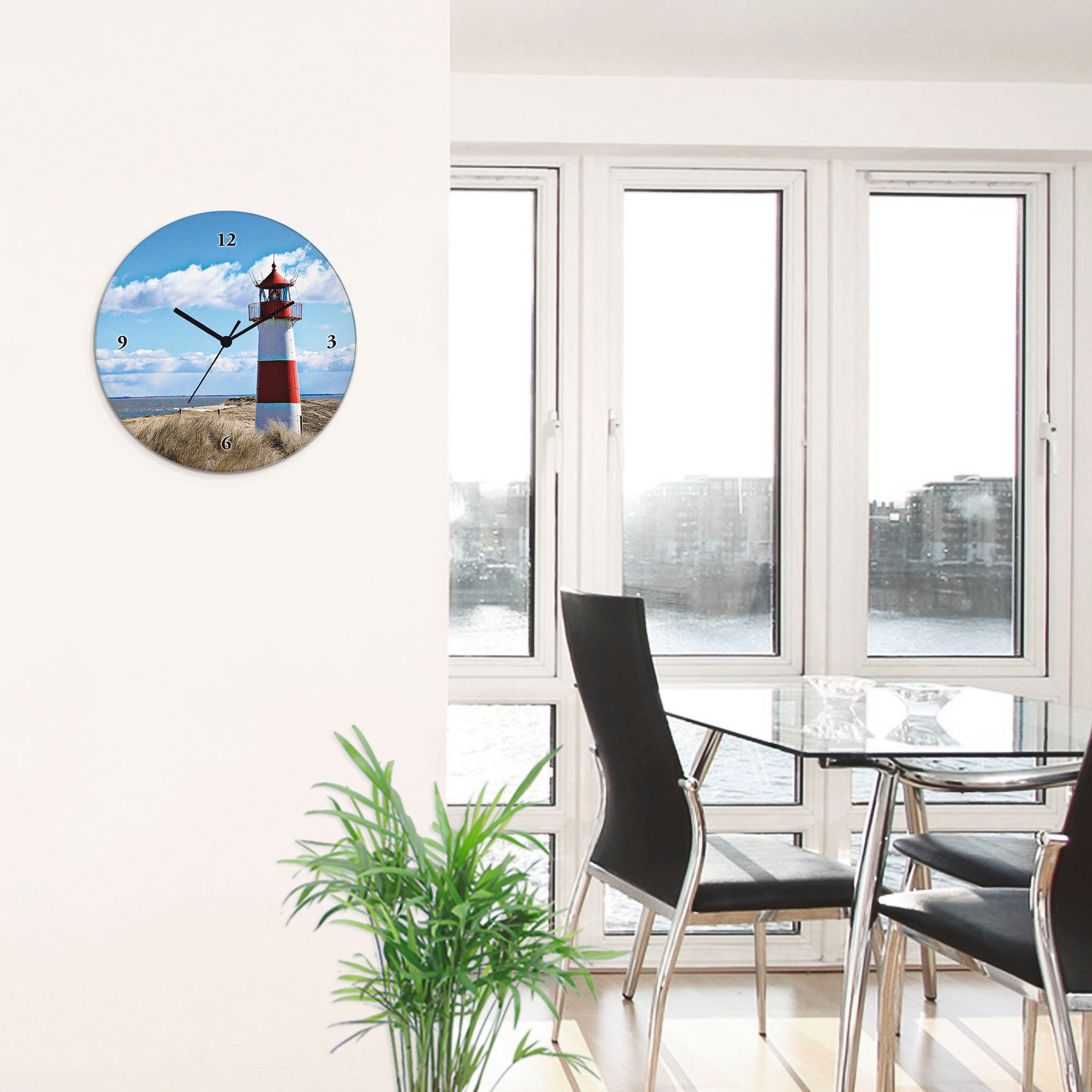 Artland Wandklok Vuurtoren Sylt optioneel verkrijgbaar met kwarts- of radiografisch uurwerk, geruisloos zonder tikkend geluid