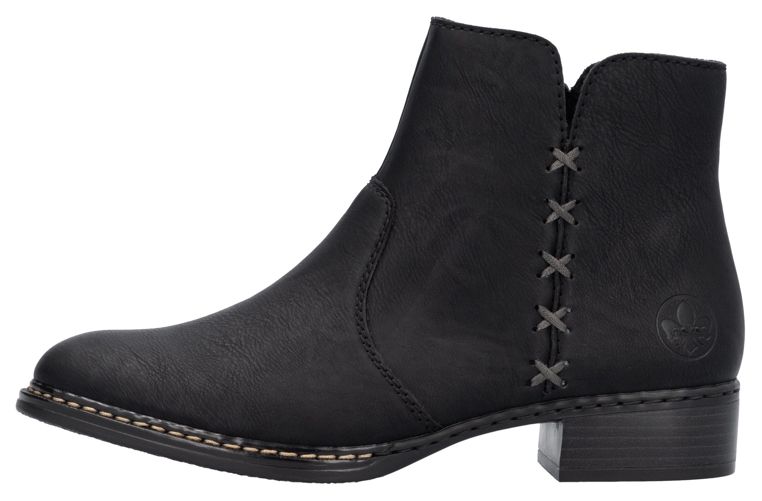 Rieker Laarsjes , ritssluiting-enkellaars, ankleboots met blokhak