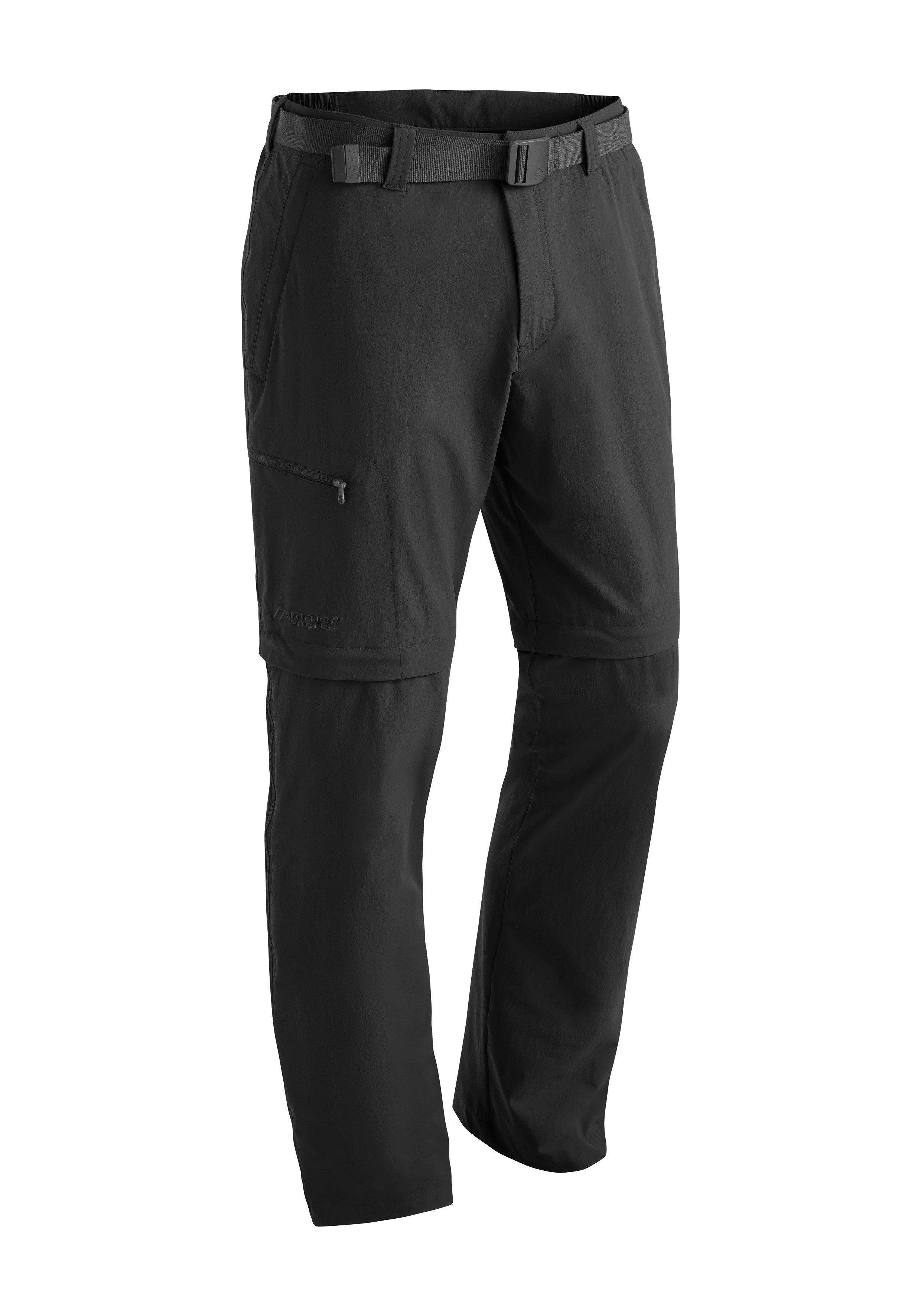 Maier Sports Functionele broek TAJO Heren wandelbroek, afritsbare outdoorbroek, 4 zakken, regular fit heren broeken maat 102 zwart