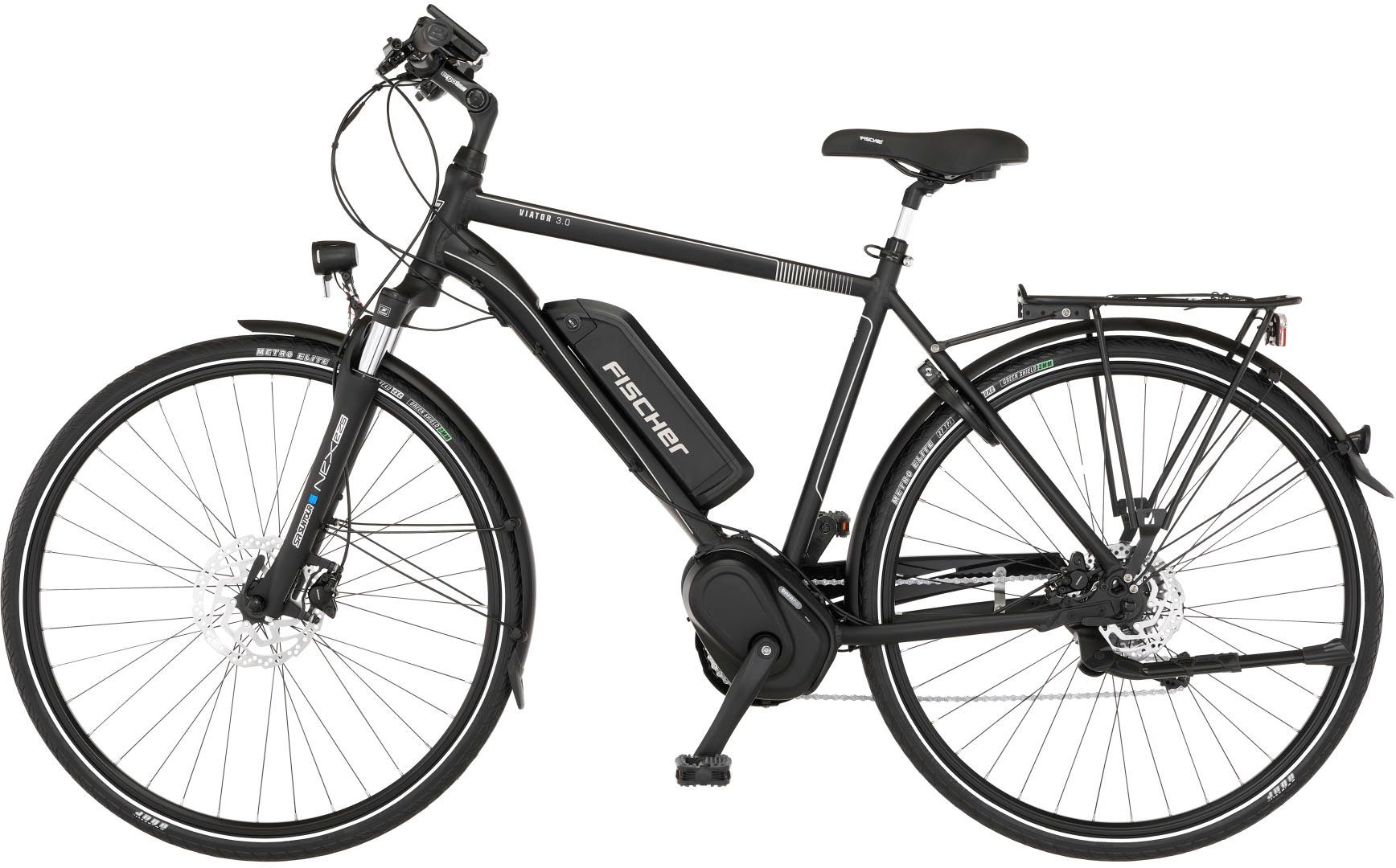 Fischer E-bike VIATOR 3.0 heren 55 Pedelec, elektrische fiets voor dames en heren