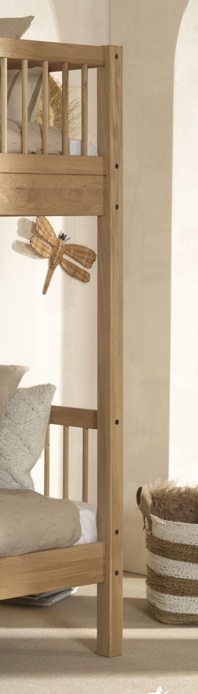 Home affaire Stapelbed Forrest, Eiche massiv, Made in Europe, langlebige Qualität in geolied eiken, 2 ligopp., m. ladder en rolbodem, met of zonder onderbedlade