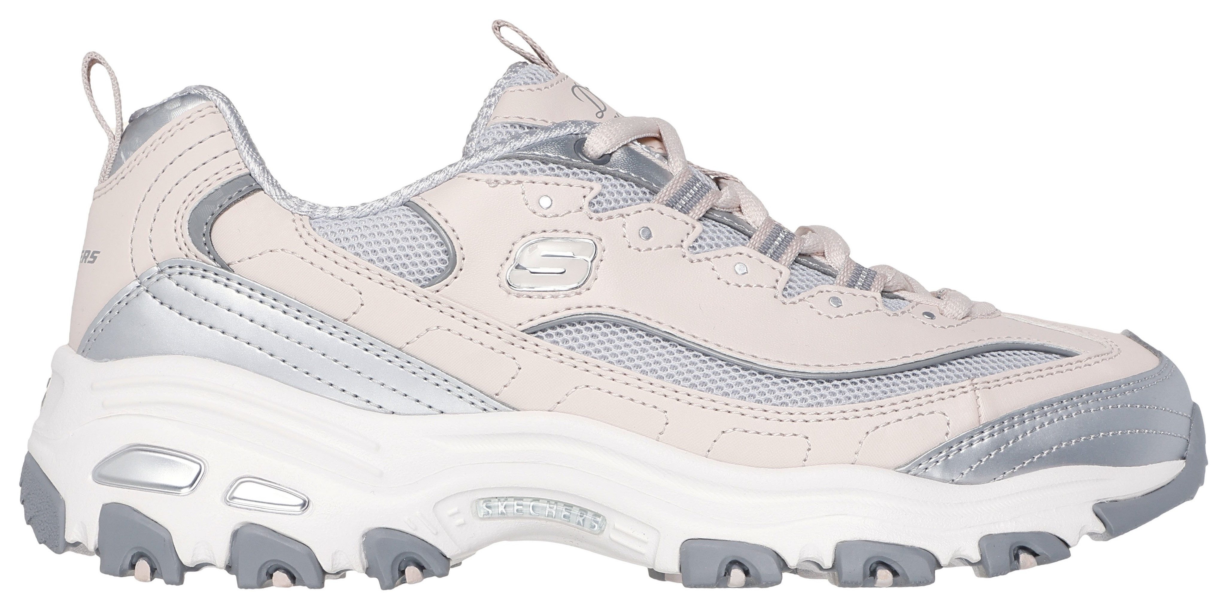 Skechers Sneakers D'LITES-CHROMATIC , plateausneaker, veterschoen met metallic accenten