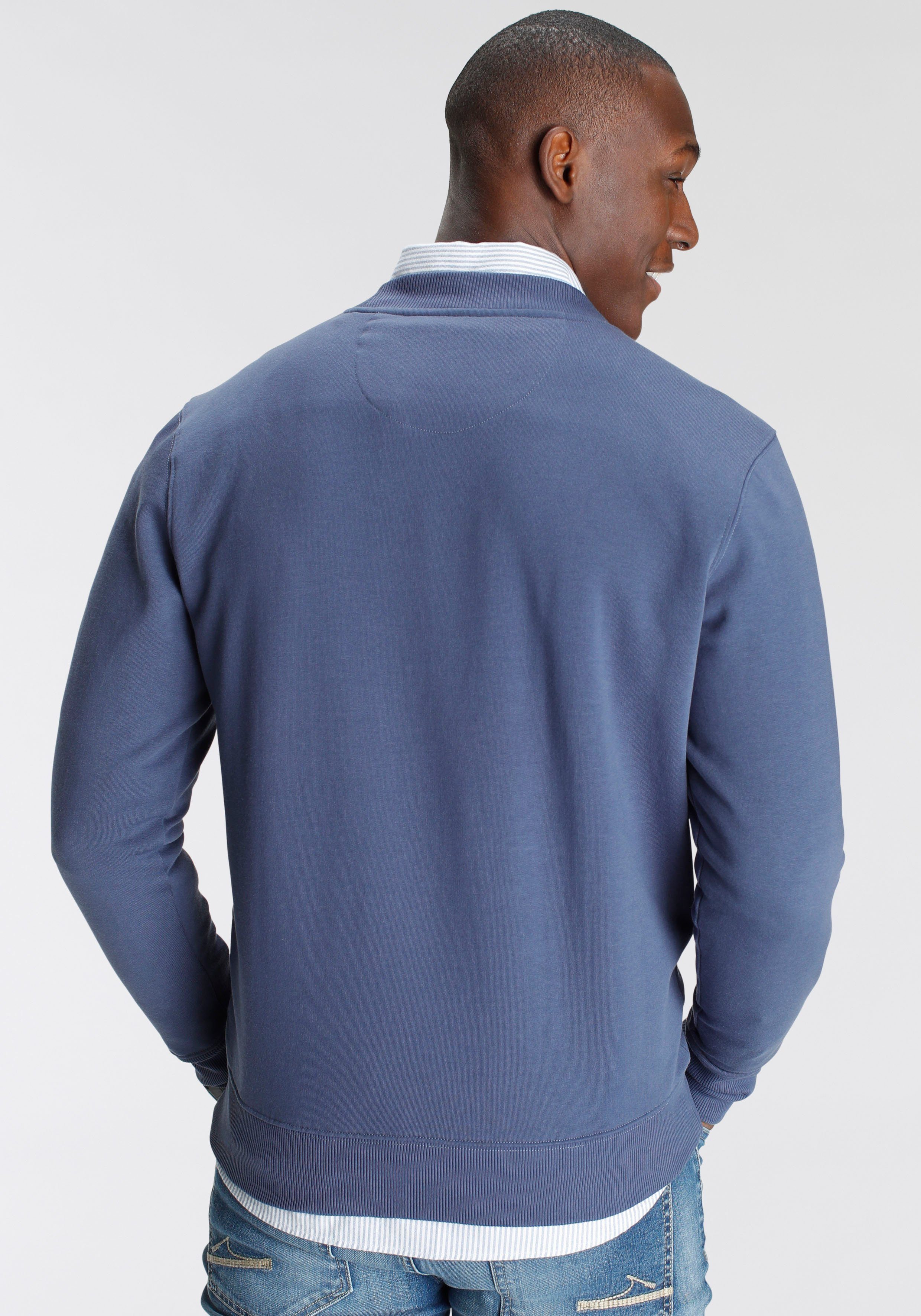 DELMAO Sweatshirt Langarm, regular fit, effen, basic-stijl