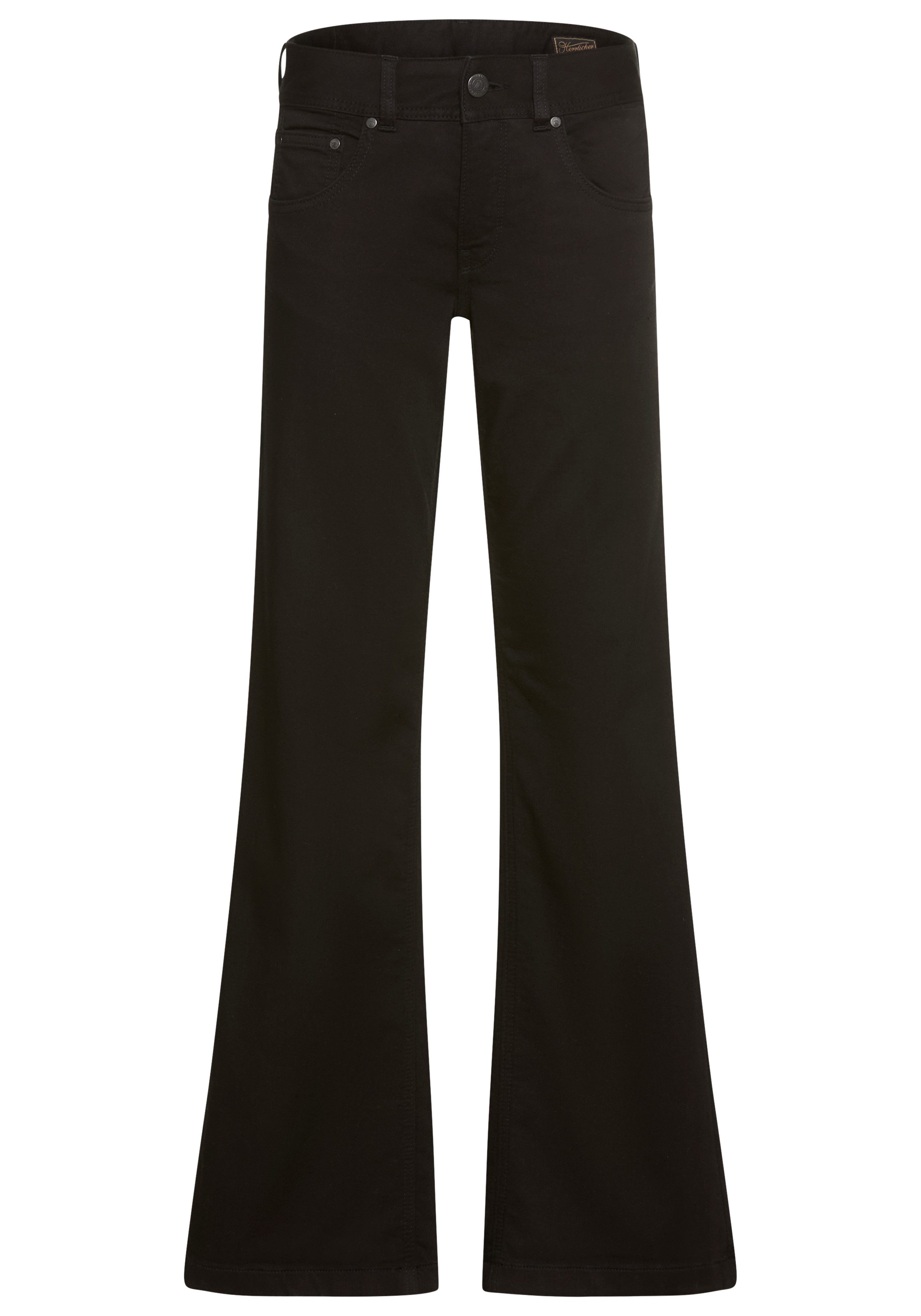 Herrlicher 5-pocket jeans Edna Denim Black Jogg in flared fit, mid waist