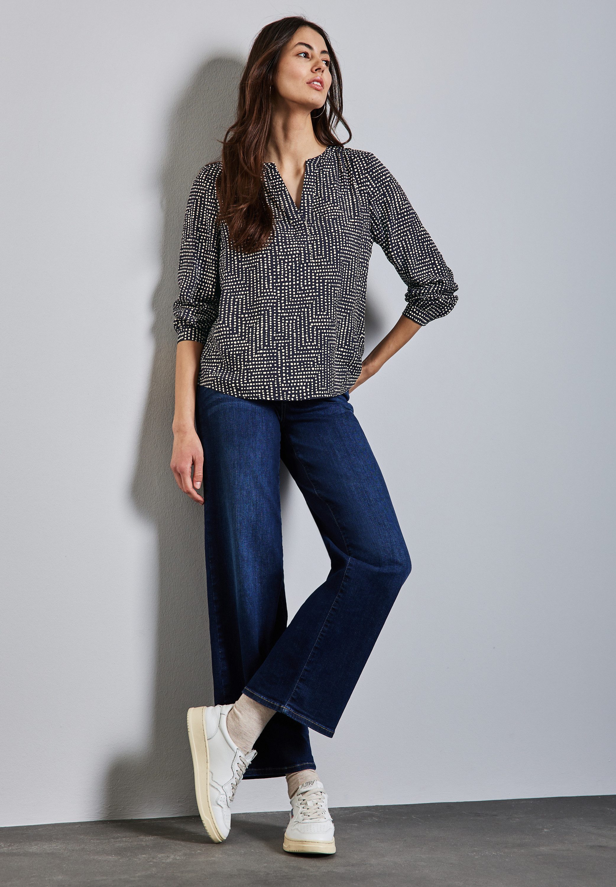STREET ONE Blouse met lange mouwen met print all-over