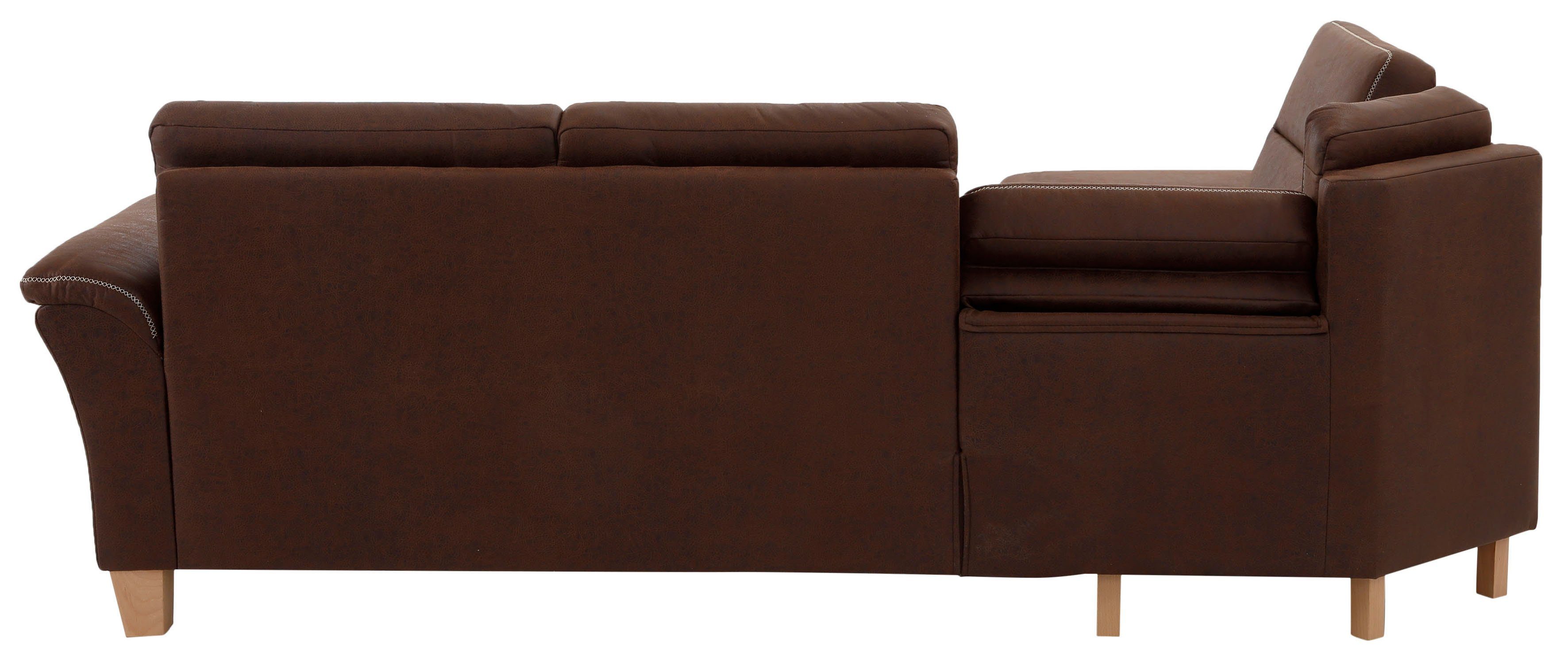 Home affaire Hoekbank Soleo L-model comfortabel door trapezehoek met relaxfunctie, ook met slaapfunctie