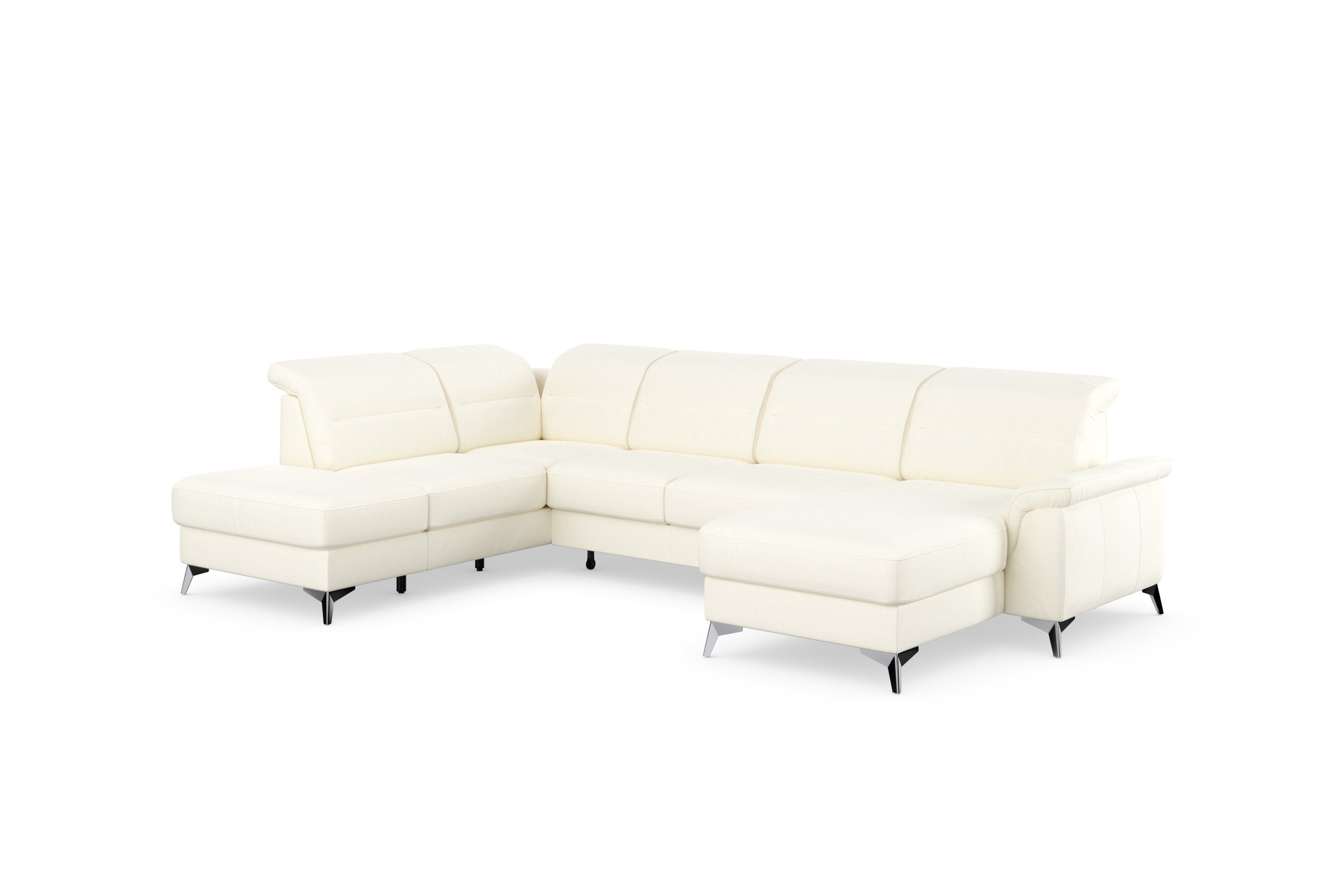 sit&more Zithoek Sinatra U-vorm optioneel met verstelbare hoofdsteun en armleuning etc.