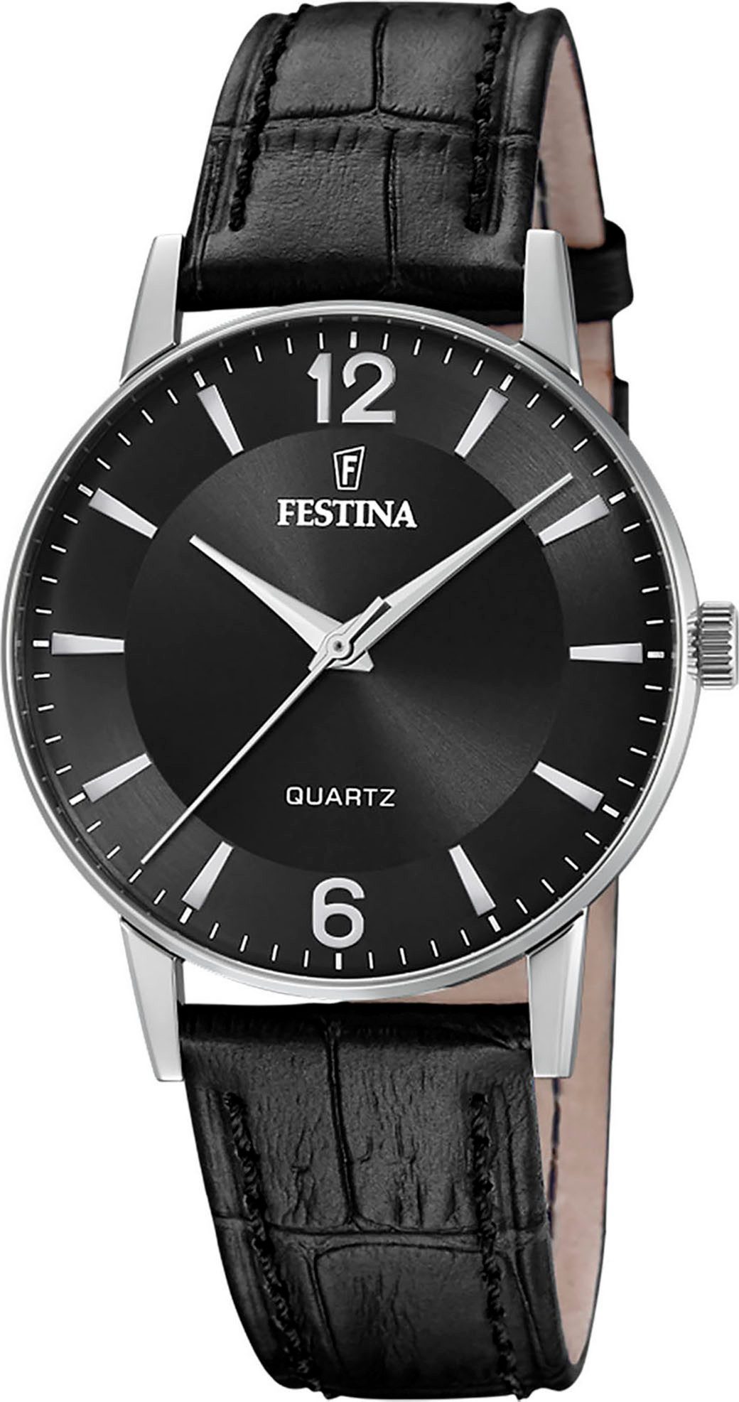 Festina Kwartshorloge Horloge, herenhorloge, leren band, analoog