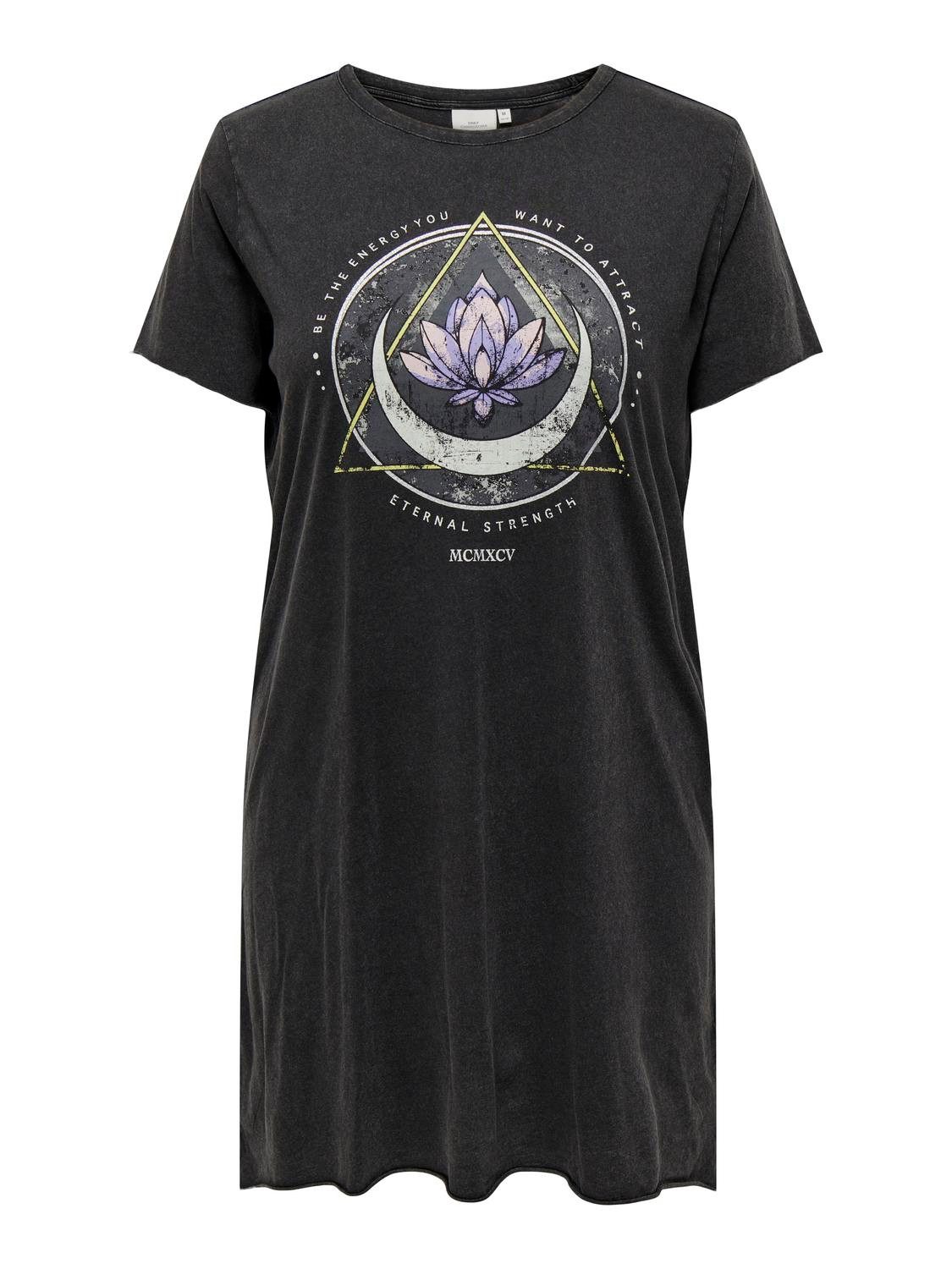 ONLY CARMAKOMA Shirtjurk CARLUCY LIFE SS T-SHIRT DRESS JRS NOOS