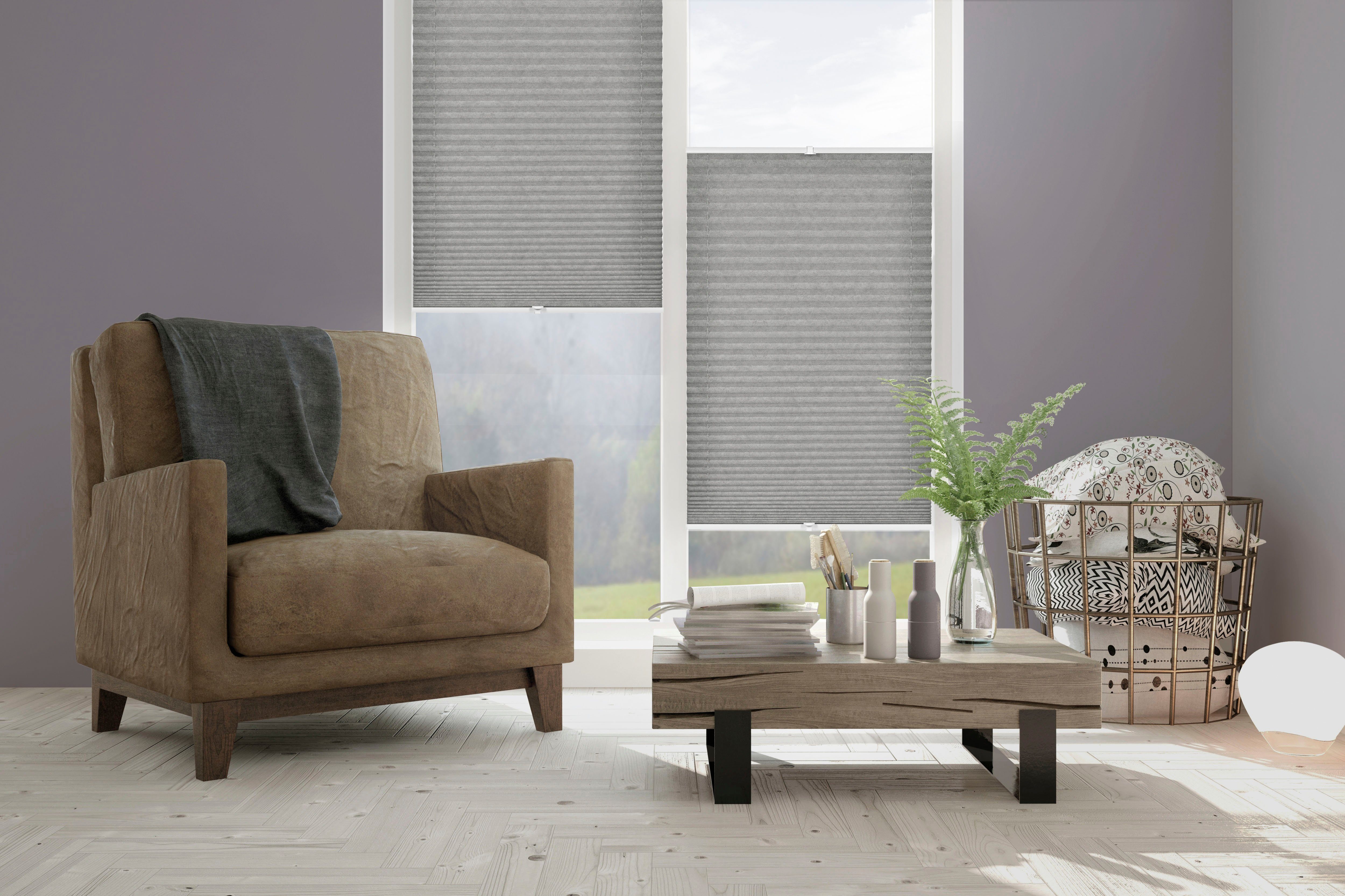 GARDINIA Plissé EASYFIX Lilly Green duurzaam mooi, met gerecycled materiaal (1 stuk)