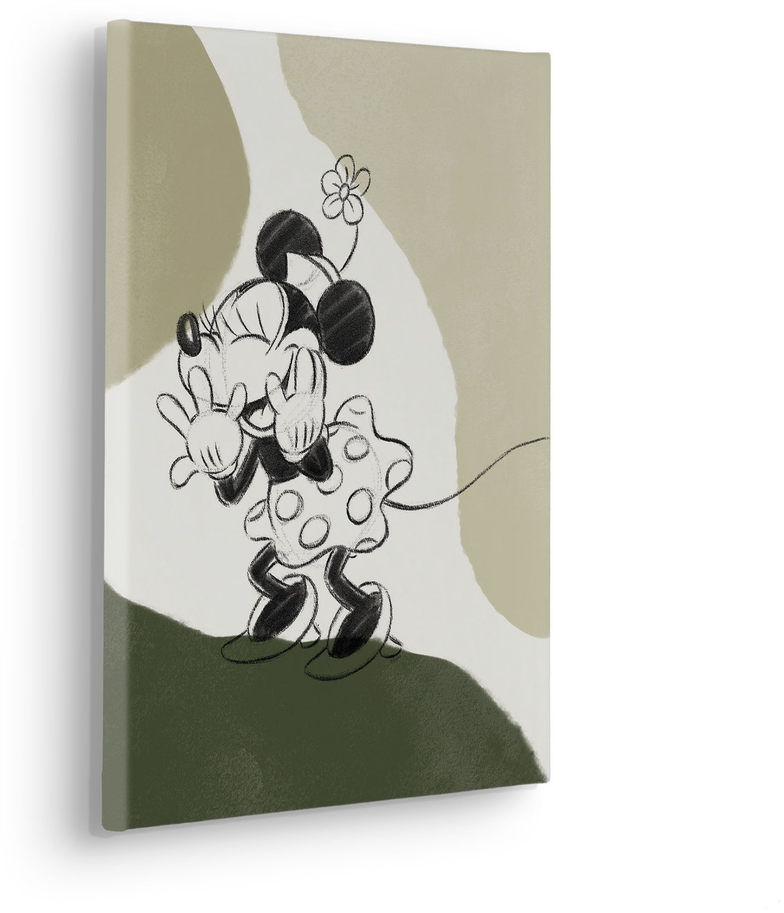 Komar Artprint op linnen Disney Minnie Mouse Laughing 300 x 280 cm (breedte x hoogte) - behang, vlies, woonkamer, slaapkamer