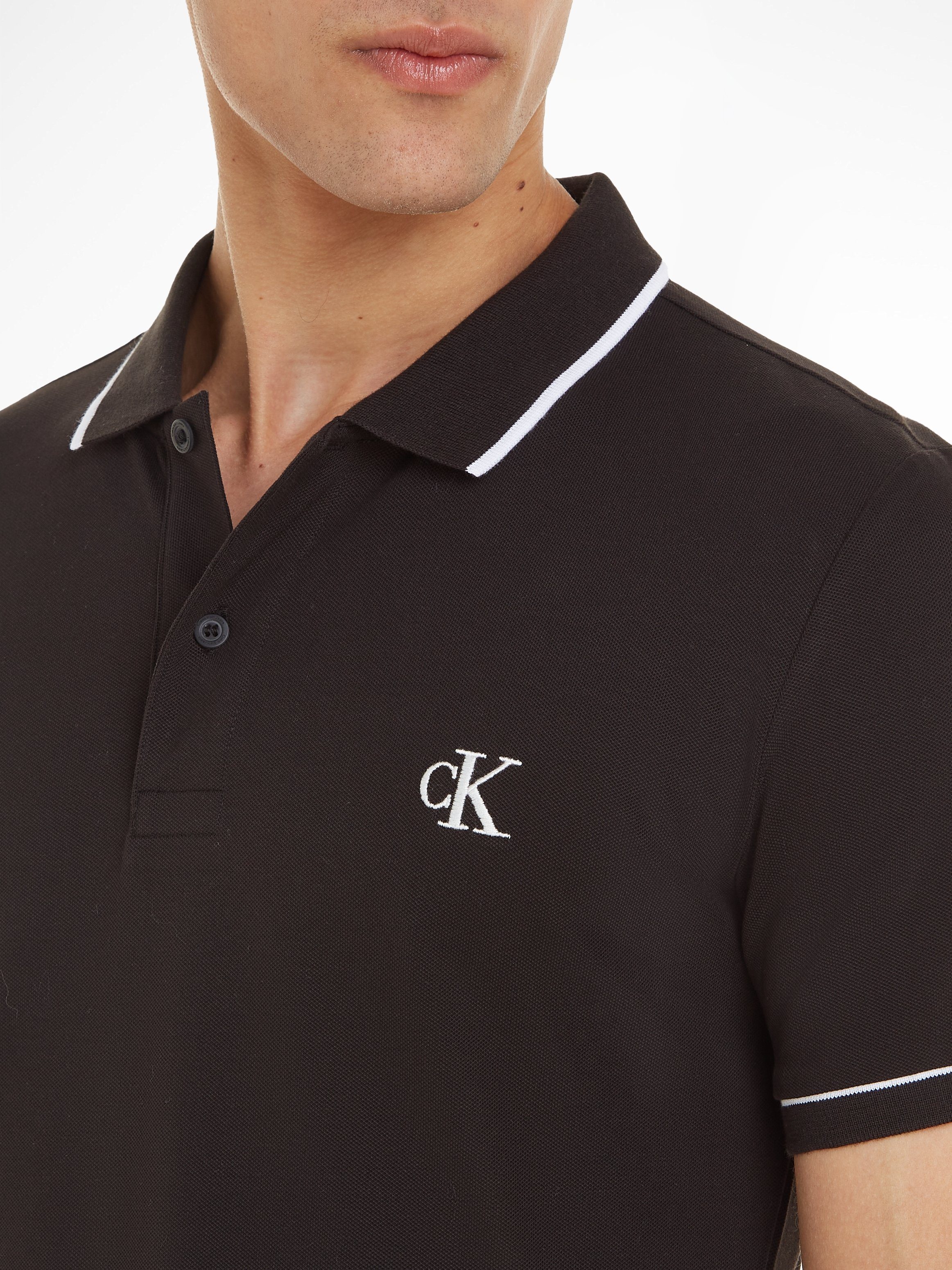 Calvin Klein Poloshirt CK ESSENTIAL TIPPING SLIM POLO