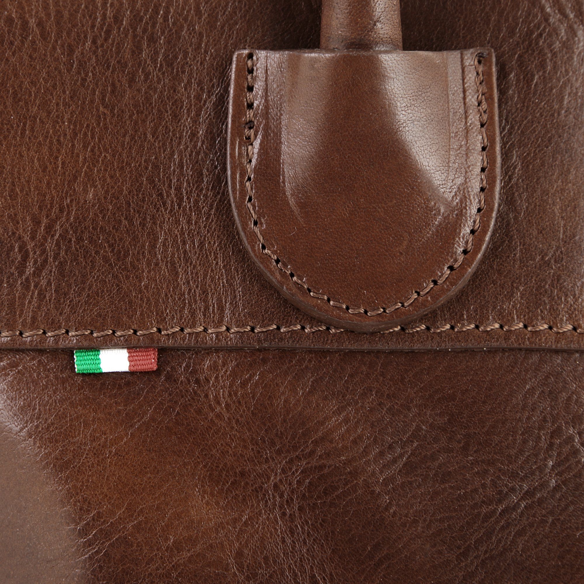 Piké Shopper echt leer, made in italy