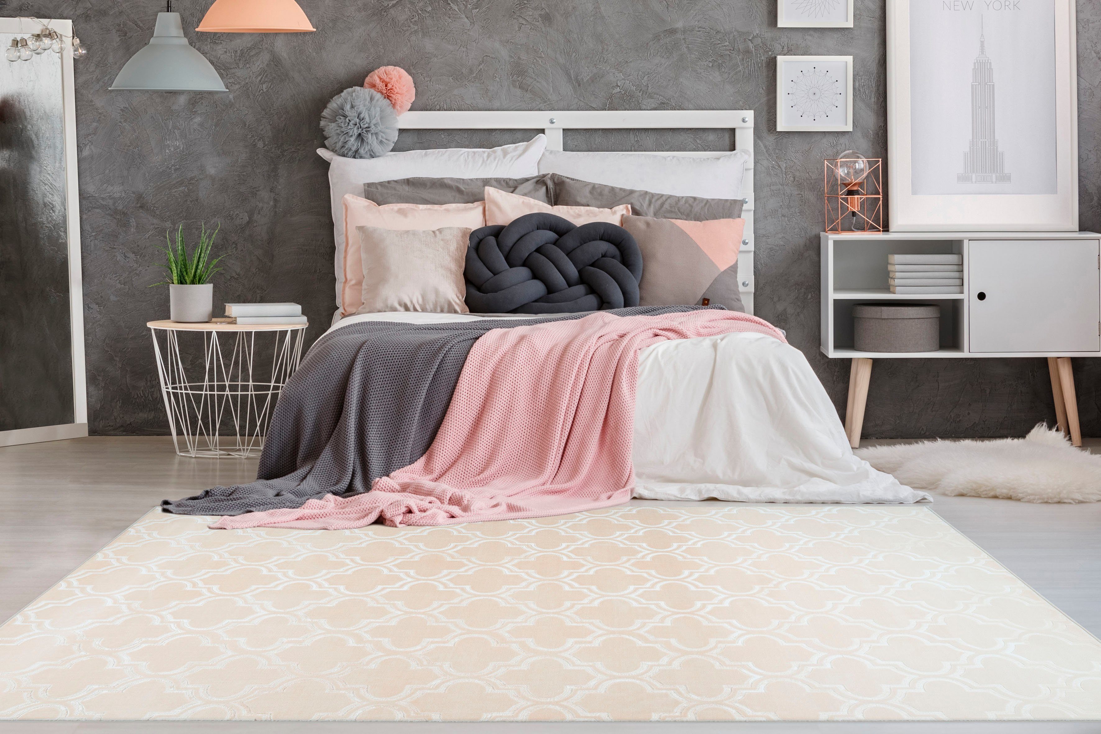 my home Vloerkleed Triana 3d-design, geometrisch & modern design, korte pool, behaaglijk