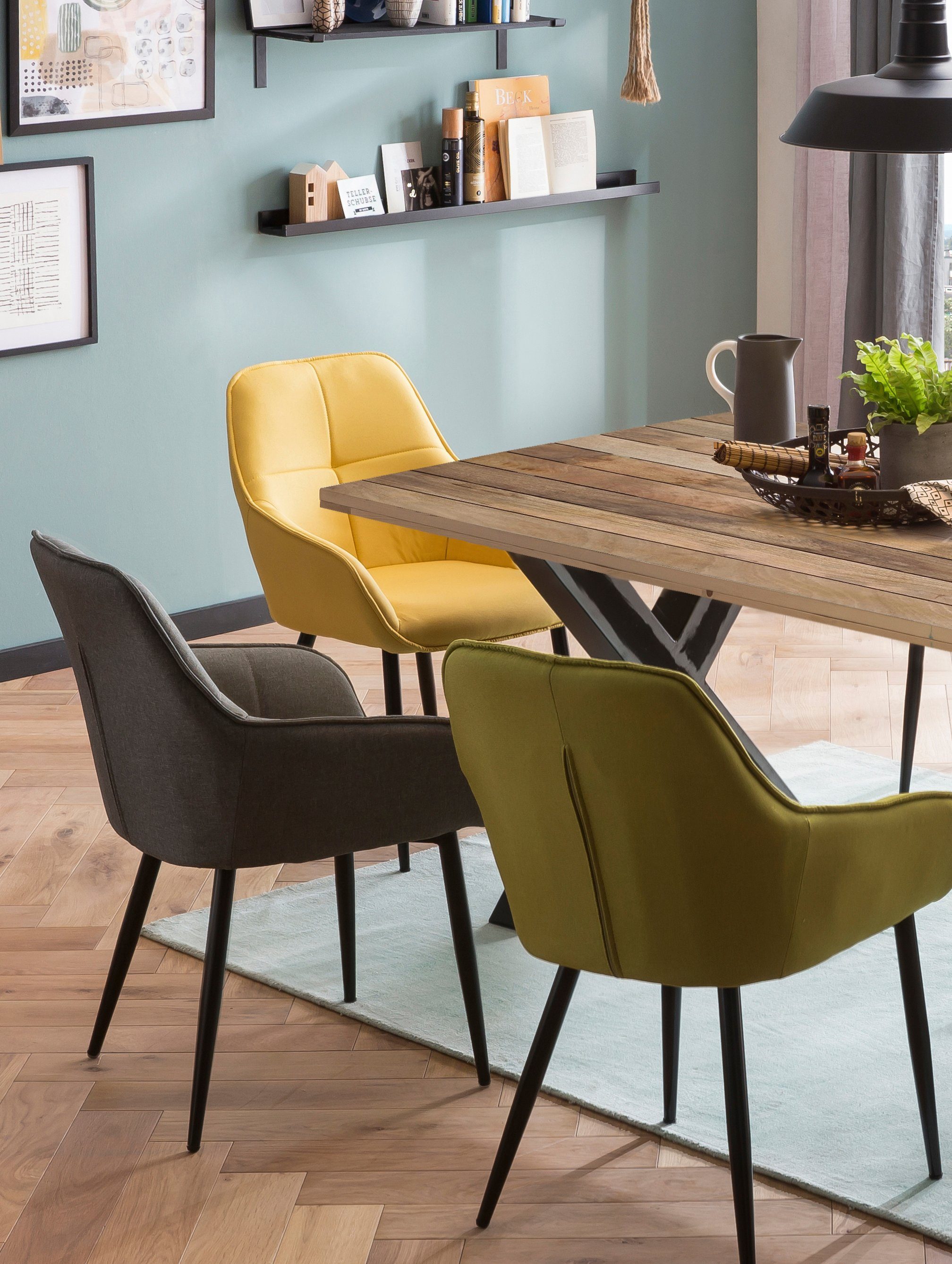 Home affaire Eettafel Aletsch gemaakt van onbehandeld hout, gerecycled steigerhout