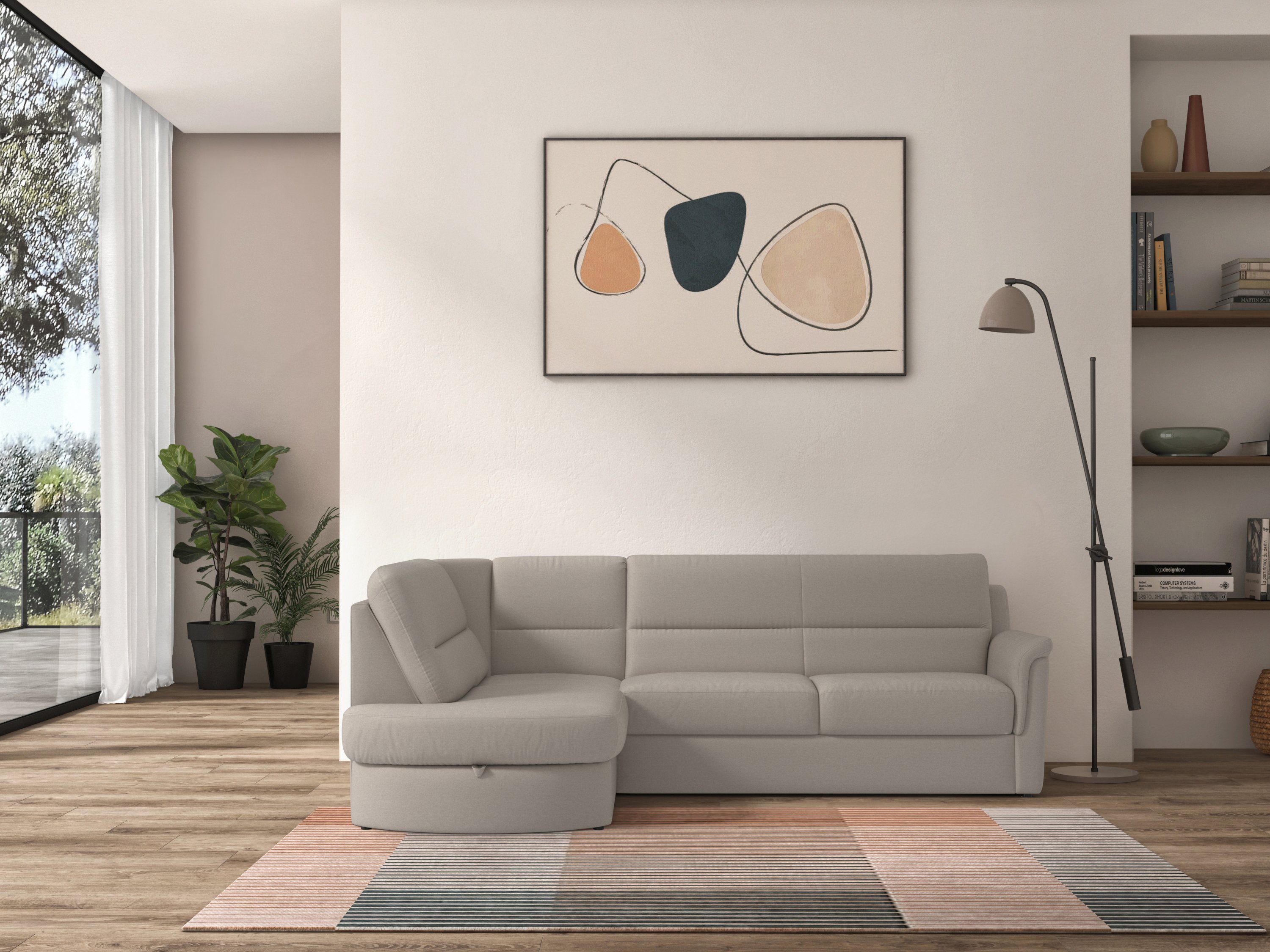 sit&more Hoekbank Panini L-vorm naar keuze met slaapfunctie en bedkist