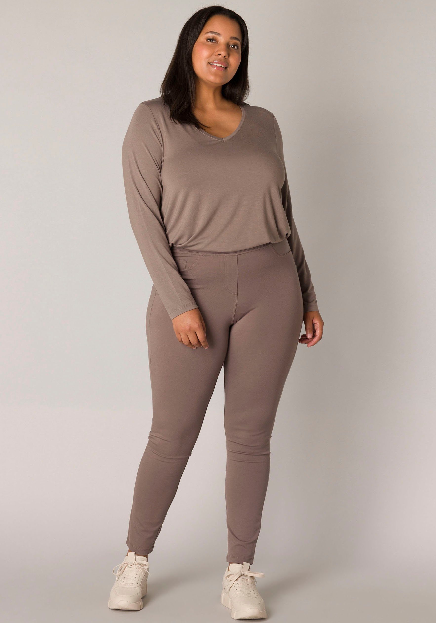 Base Level Curvy Tregging met elastische taille