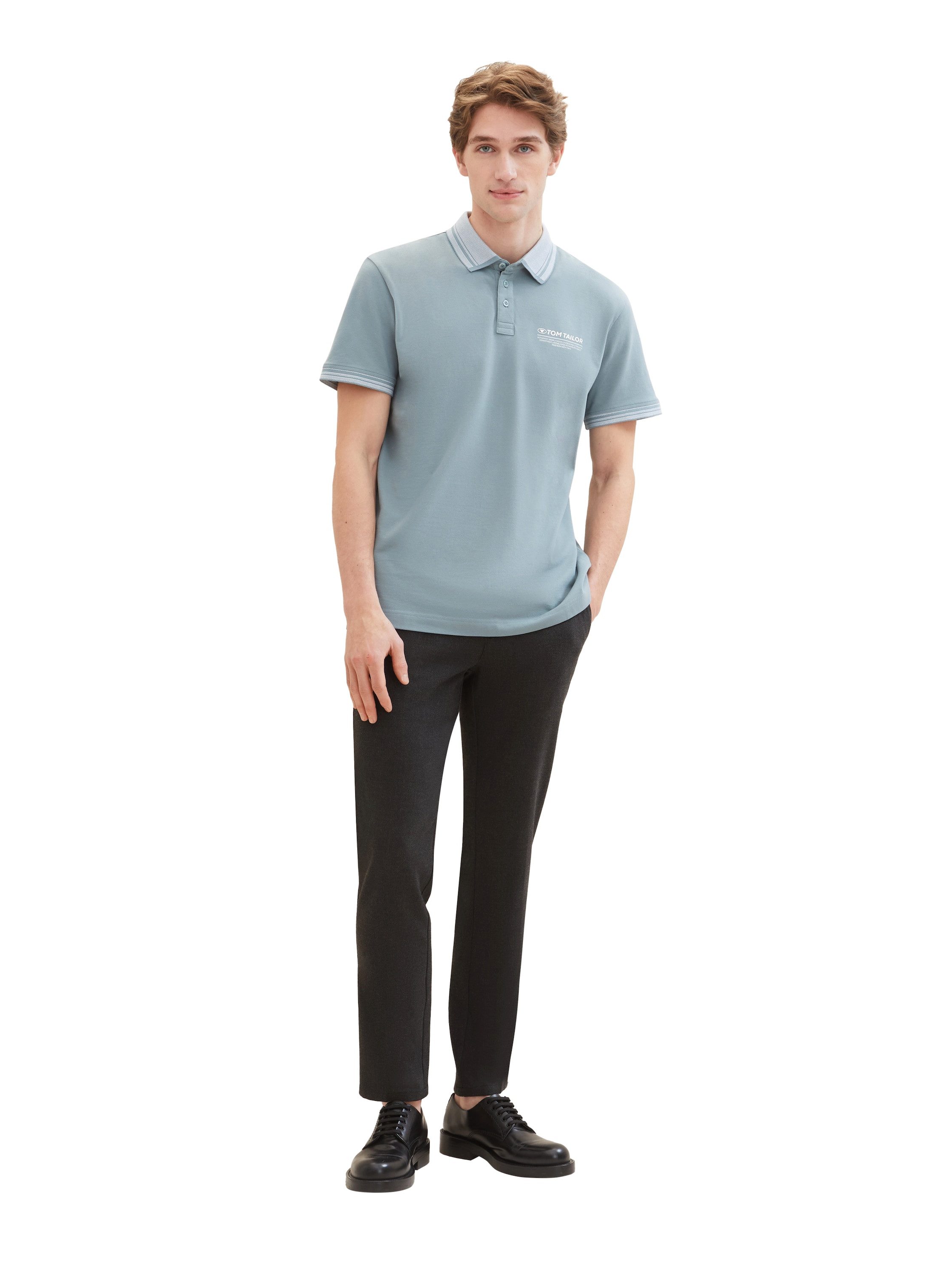 Tom Tailor Poloshirt met logo opschrift op borsthoogte