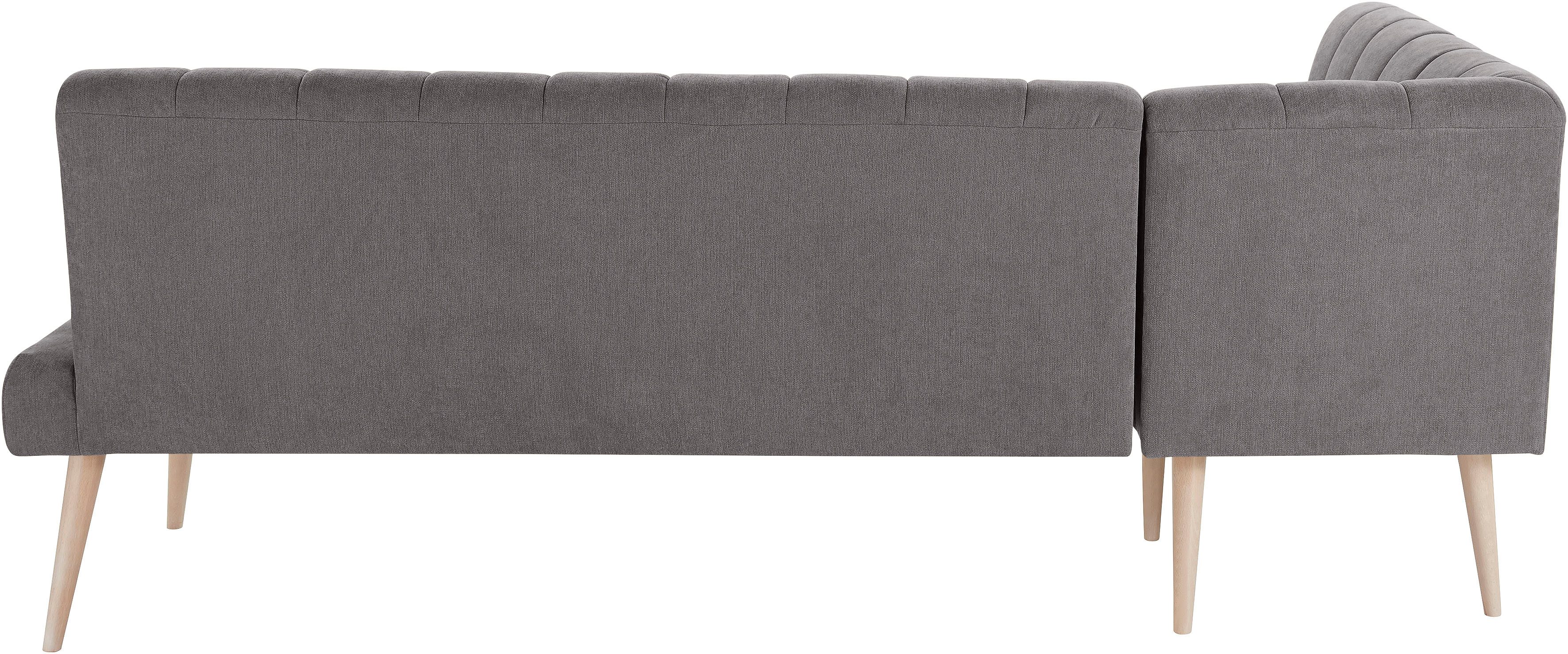 exxpo - sofa fashion Hoekbank Costa, moderne rugstikking, comfortabel en elegant, hoge houten voet