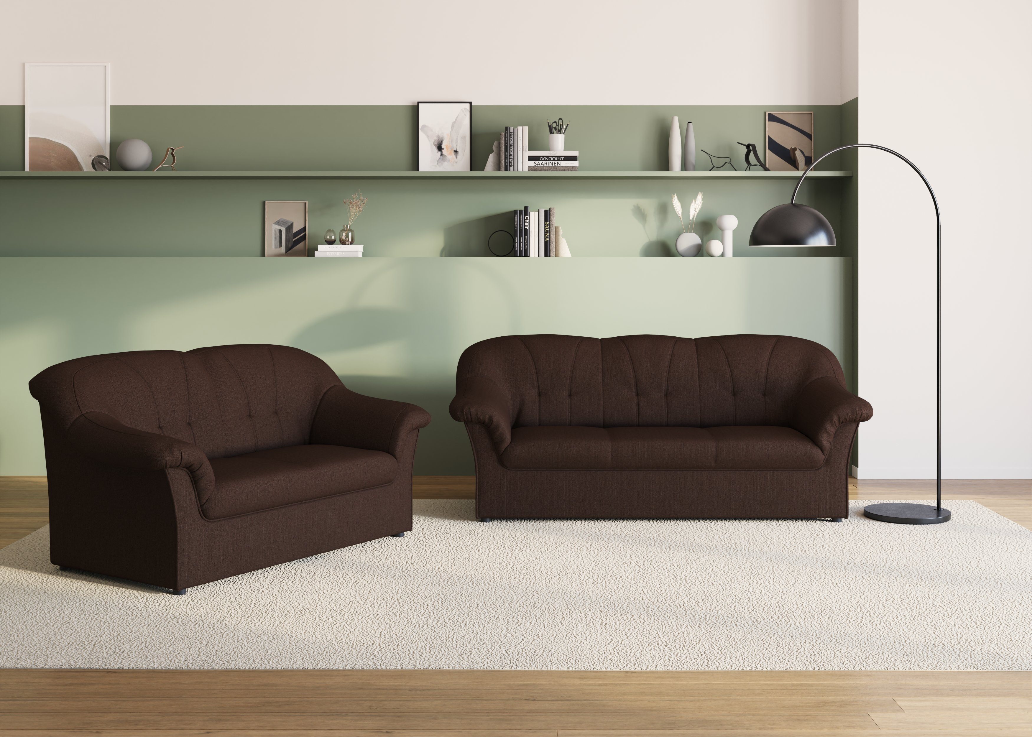DOMO collection 2-zitsbank Pegnitz voor kleine ruimtes, breedte 155 cm,