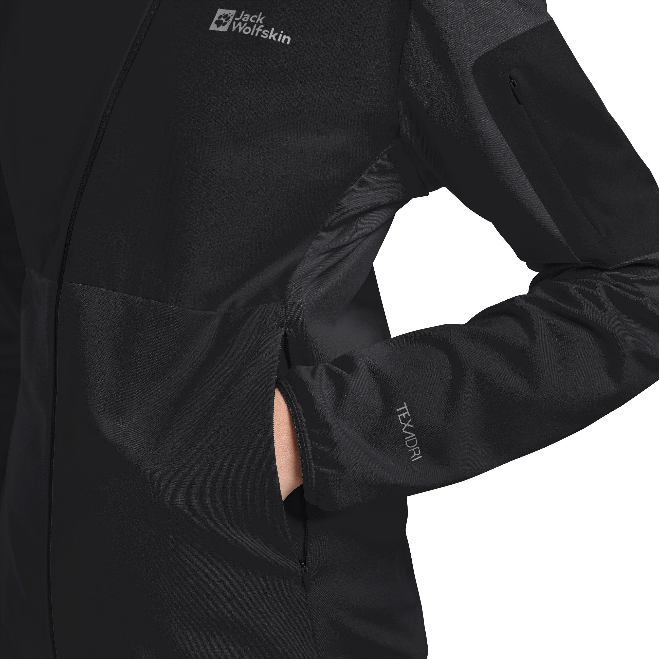 Jack Wolfskin Fleecejack met capuchon PRELIGHT TRAIL HOODY W
