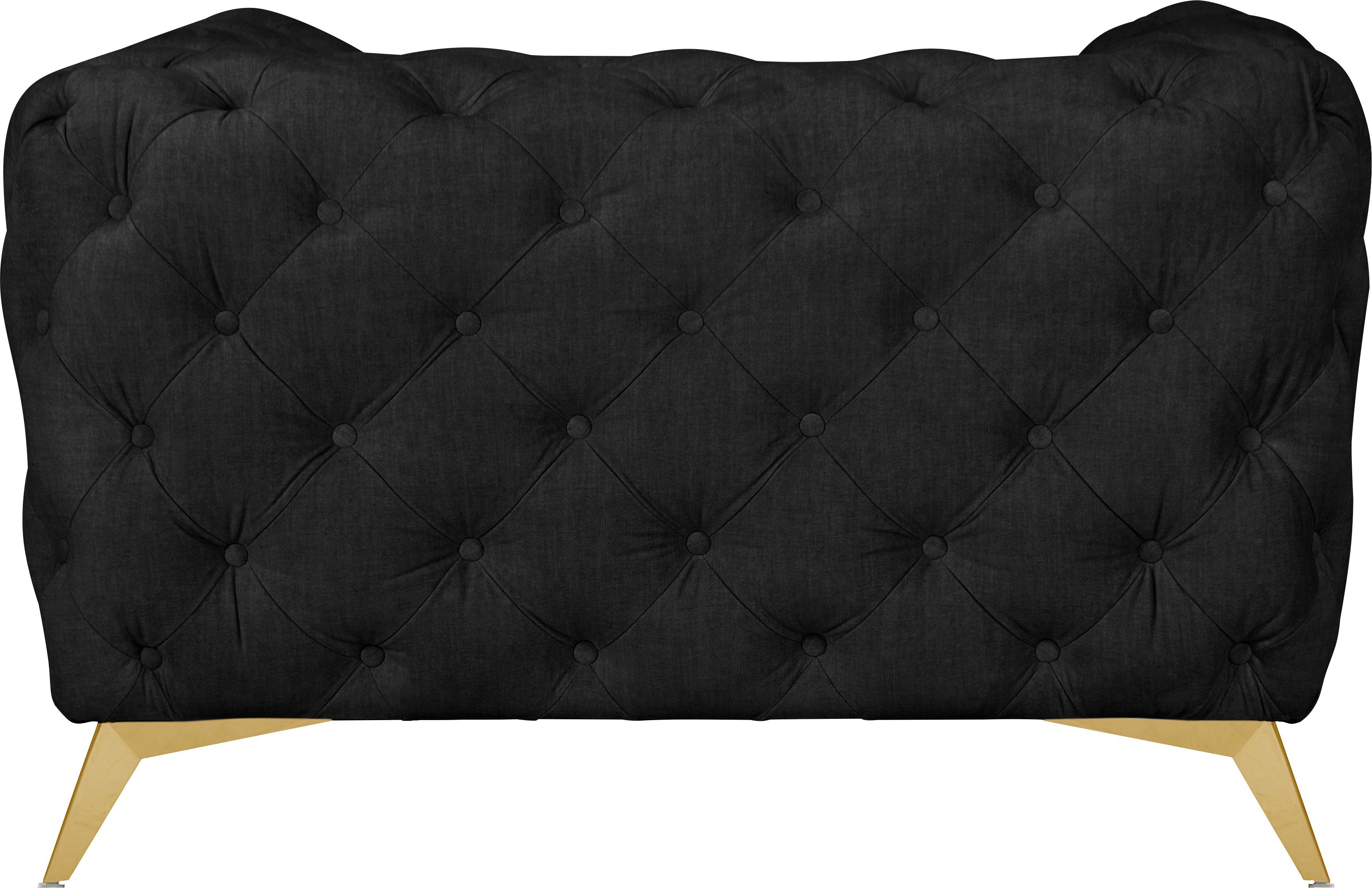 Leonique Chesterfield-fauteuil Glynis Fauteuil luxueuze capitonnage, moderne chesterfield look, kleur van de poten ter keuze