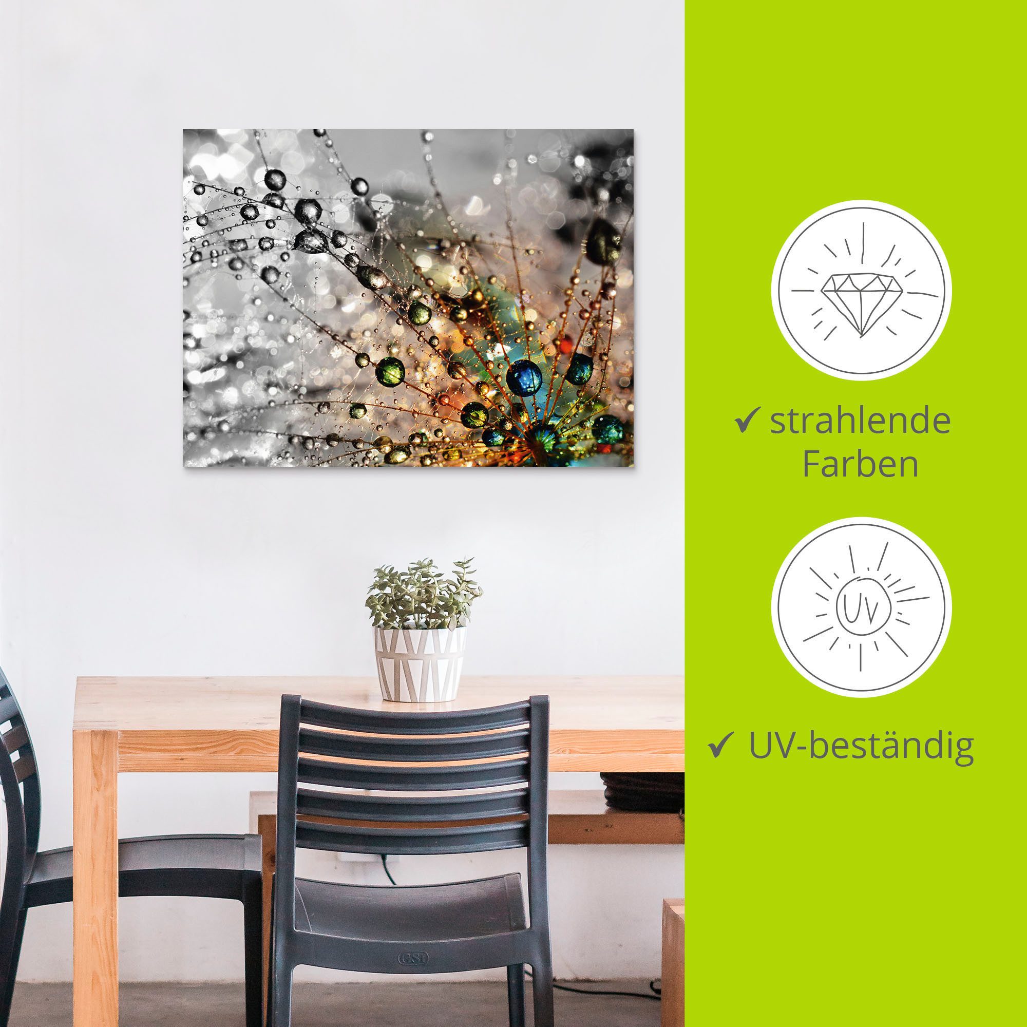 Artland Artprint Kleurrijke natuur als artprint van aluminium, artprint voor buiten, artprint op linnen, poster, muursticker