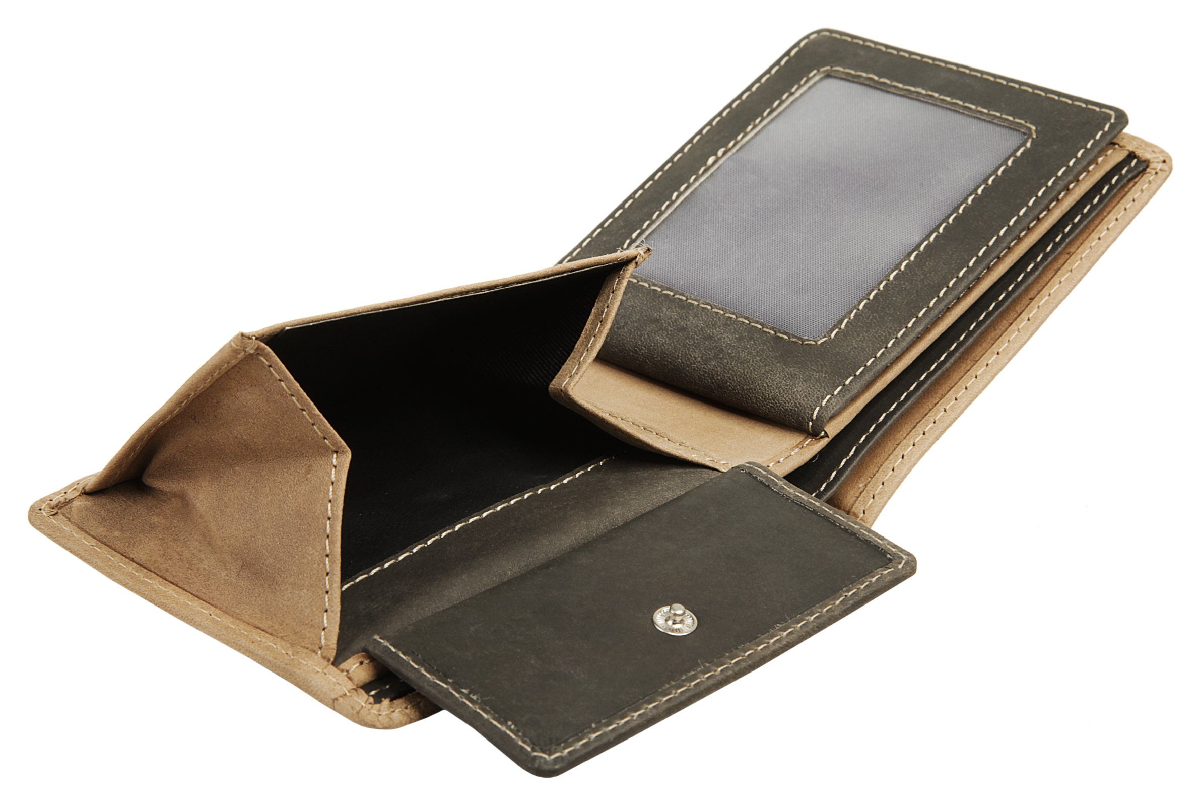 BODENSCHATZ Portemonnee BICOLOUR echt leder