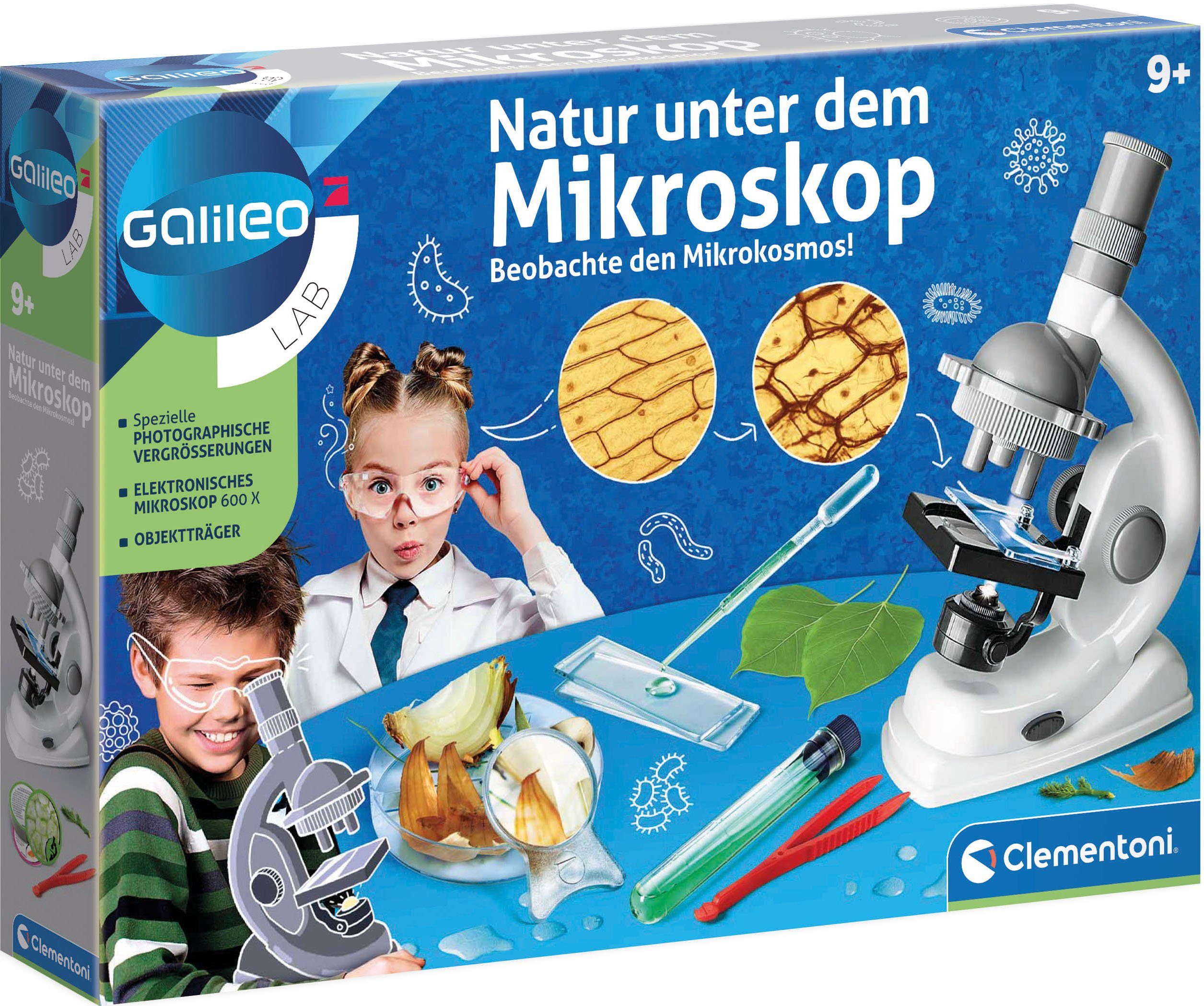 Clementoni® Experimenteerbox Galileo, natuur onder de microscoop