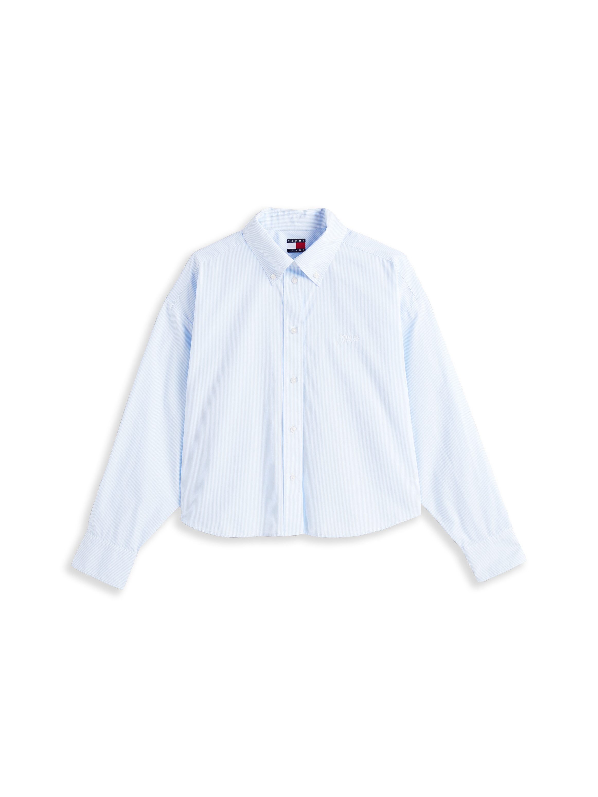 TOMMY JEANS Overhemdblouse TJW REG CROP STRIPE POPLIN SHIRT