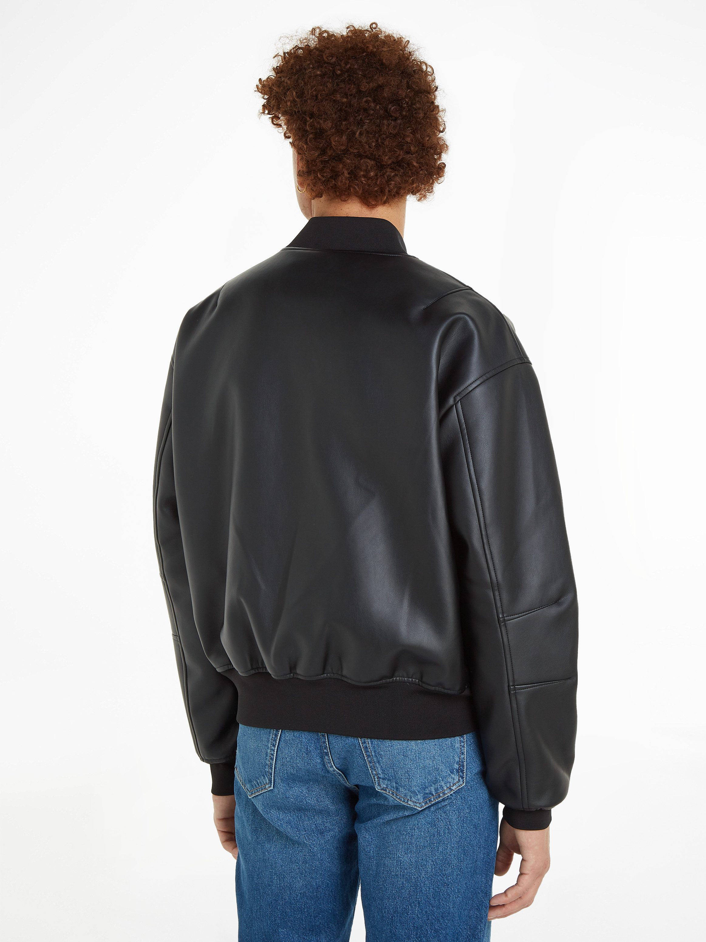 Calvin Klein Jack in collegestijl FAUX LEATHER BOMBER