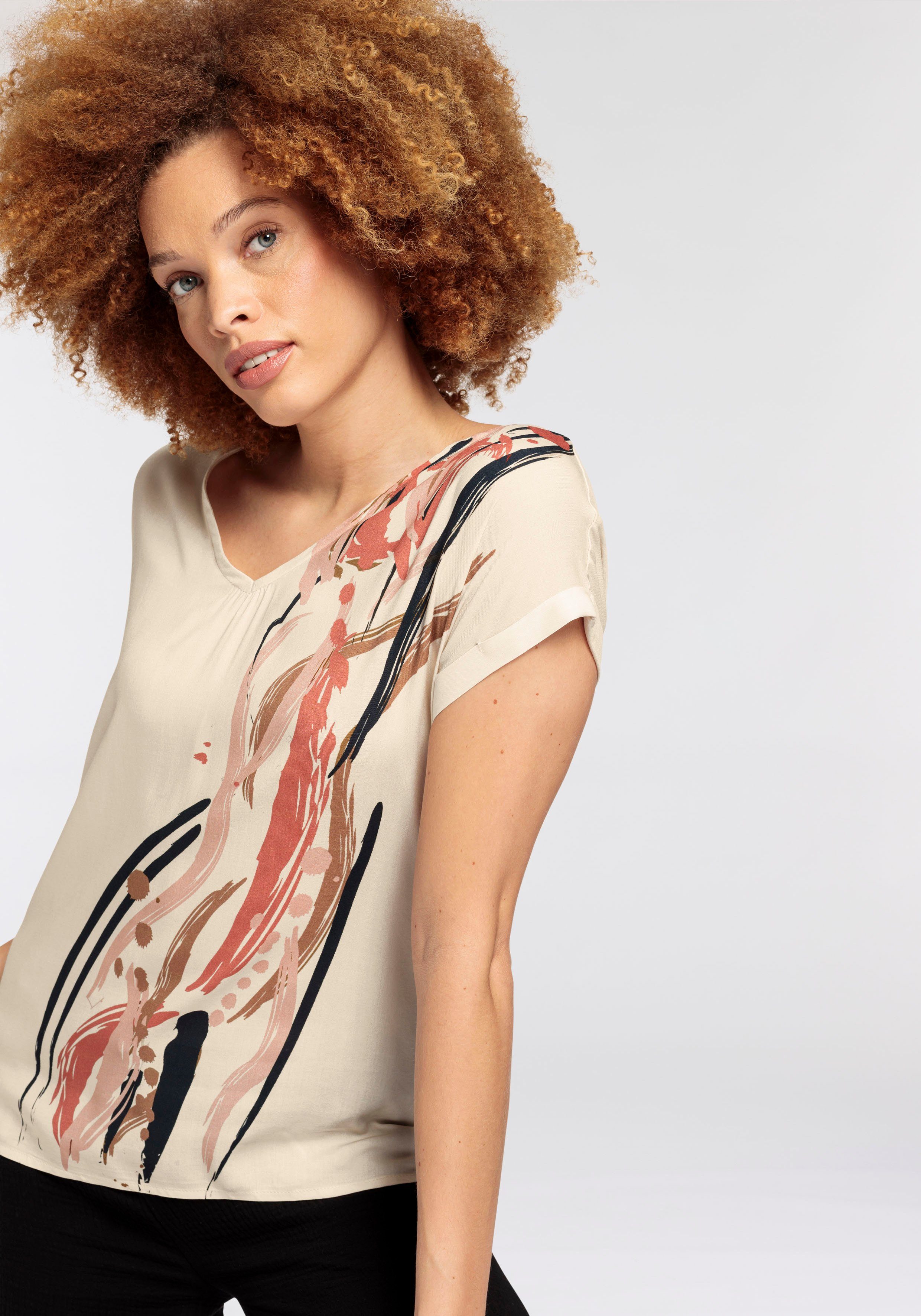 Boysen's Shirtblouse in modieus ontwerp met v-halslijn nieuwe collectie