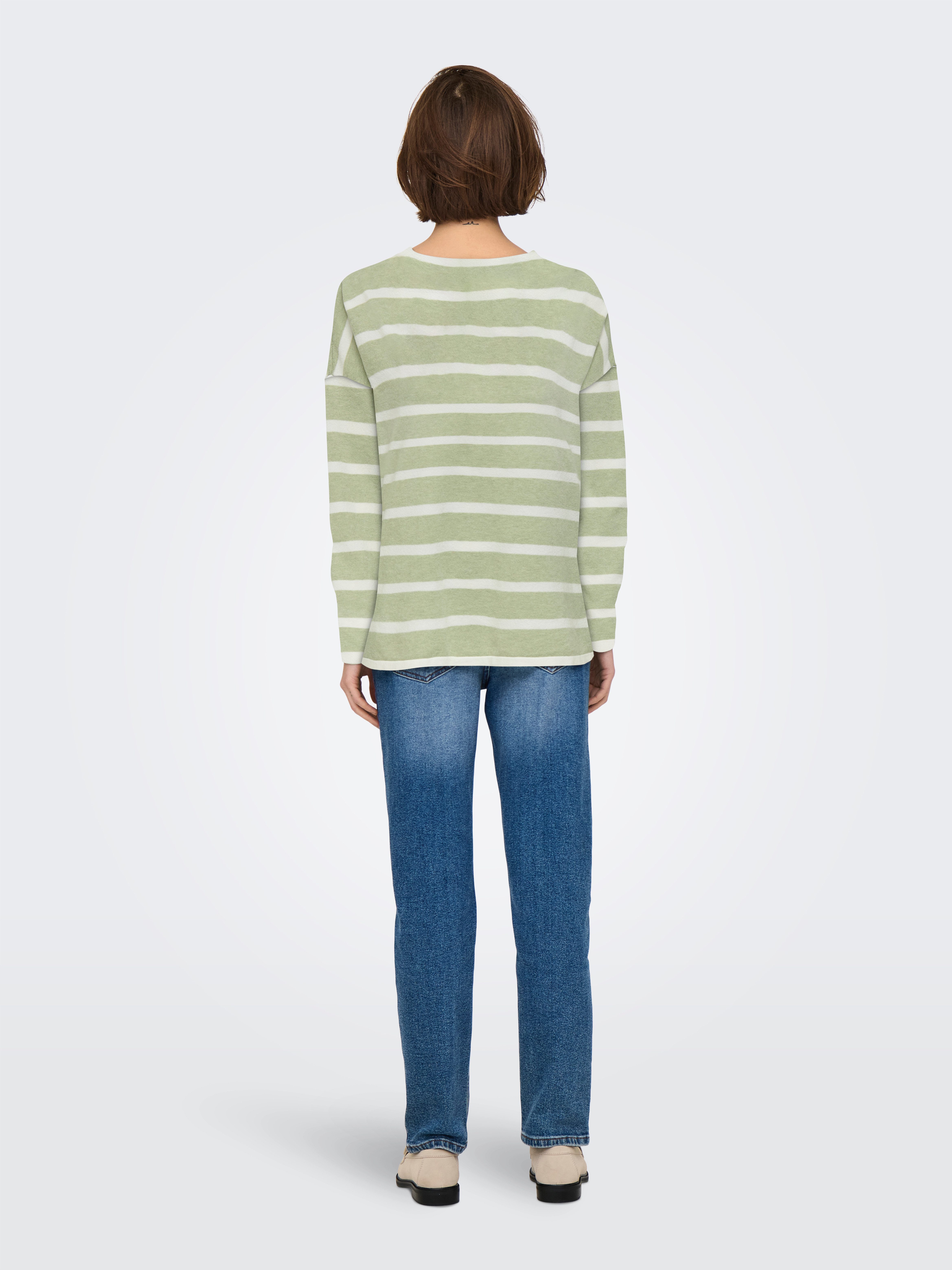 Only Gebreide trui ONLAMALIO LIFE LS V-NECK KNT