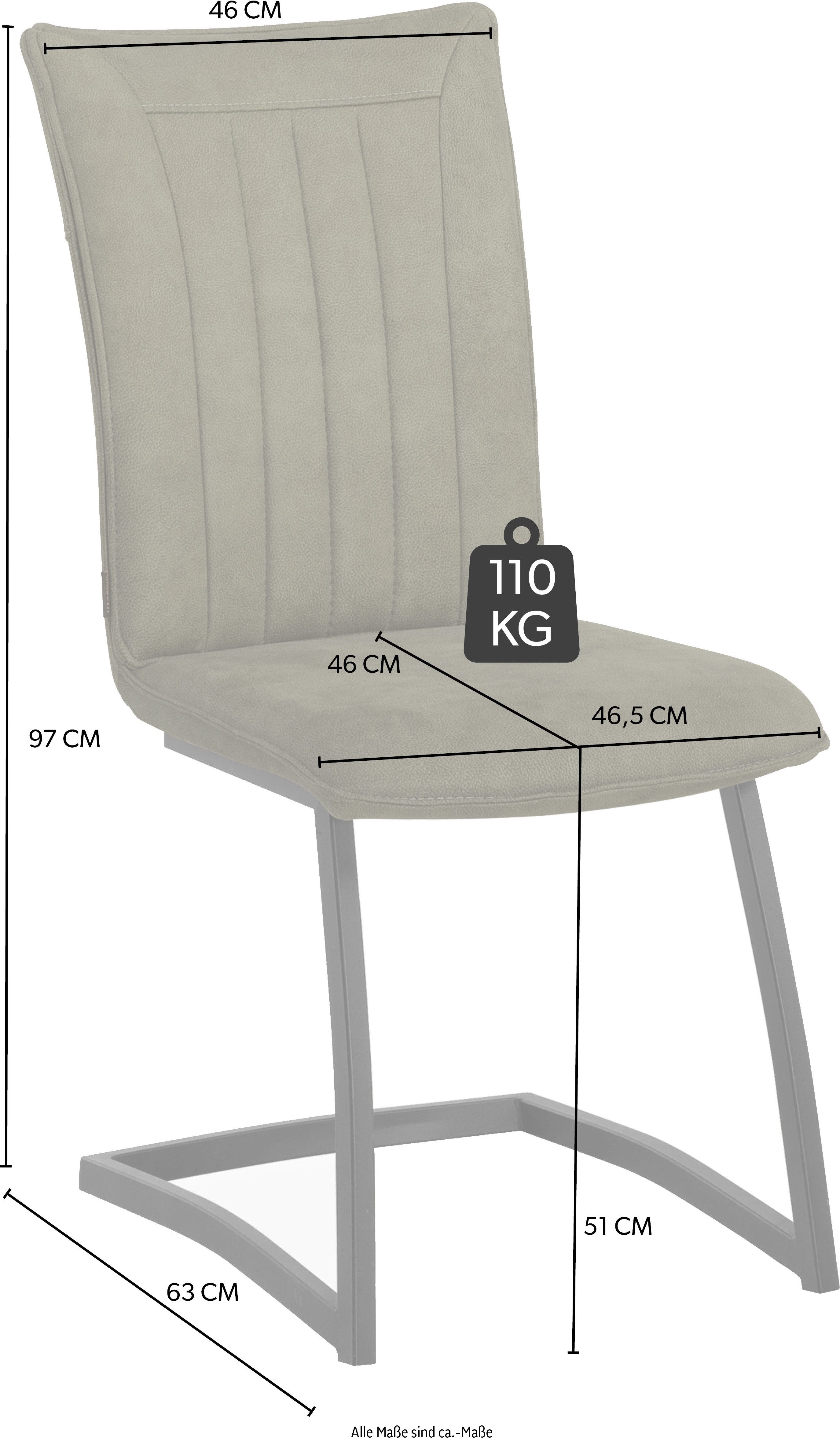 OMG Design Vrijdragende stoel Amara Eetkamerstoel, keukenstoel, onderhoudsvriendelijke bekleding (set)