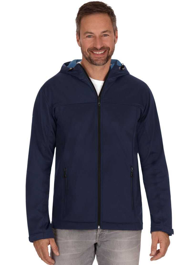 Trigema Softshell-jack TRIGEMA klassiek Softshell-jack met capuchon (1 stuk)