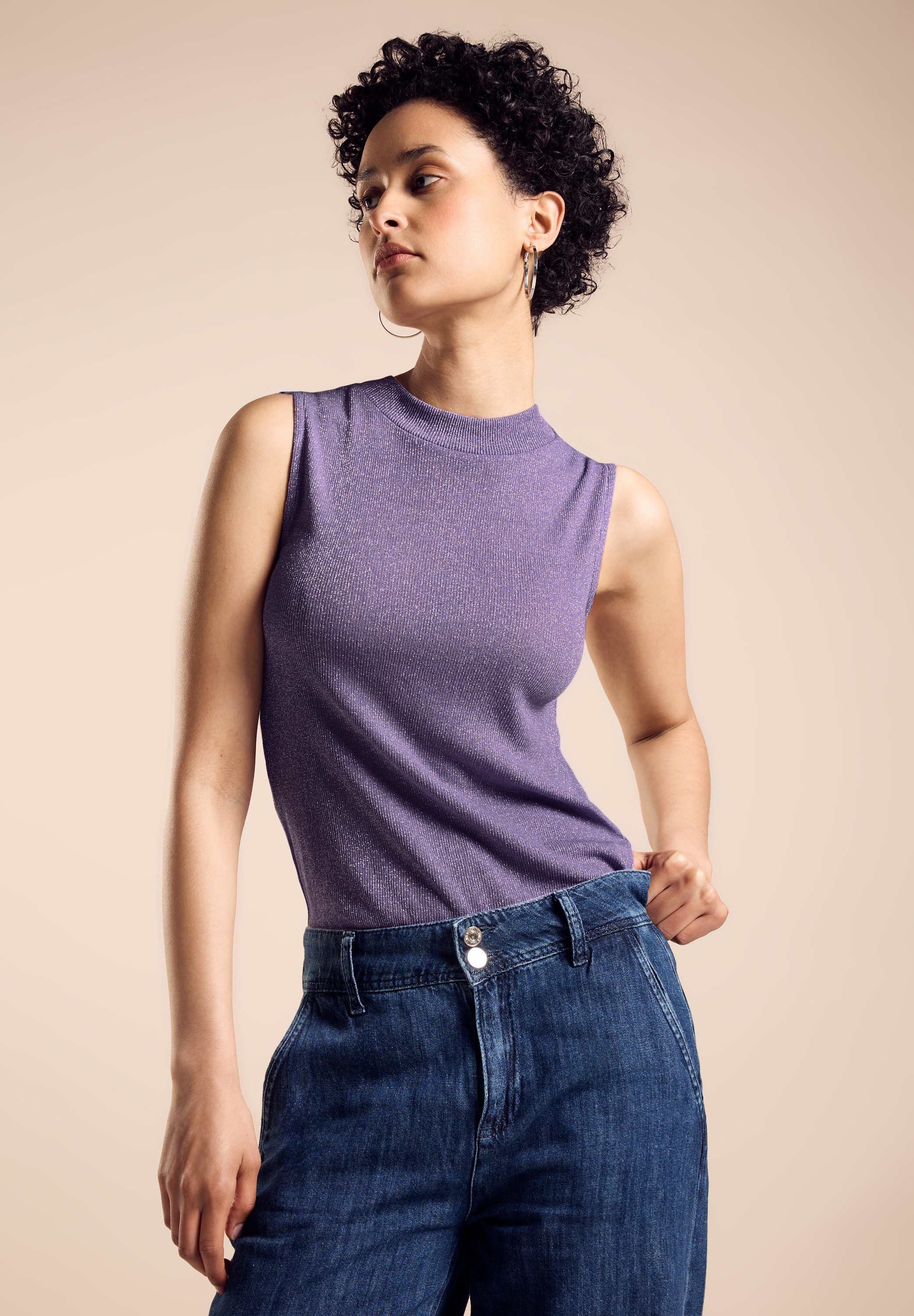 STREET ONE Shirttop met glanseffect