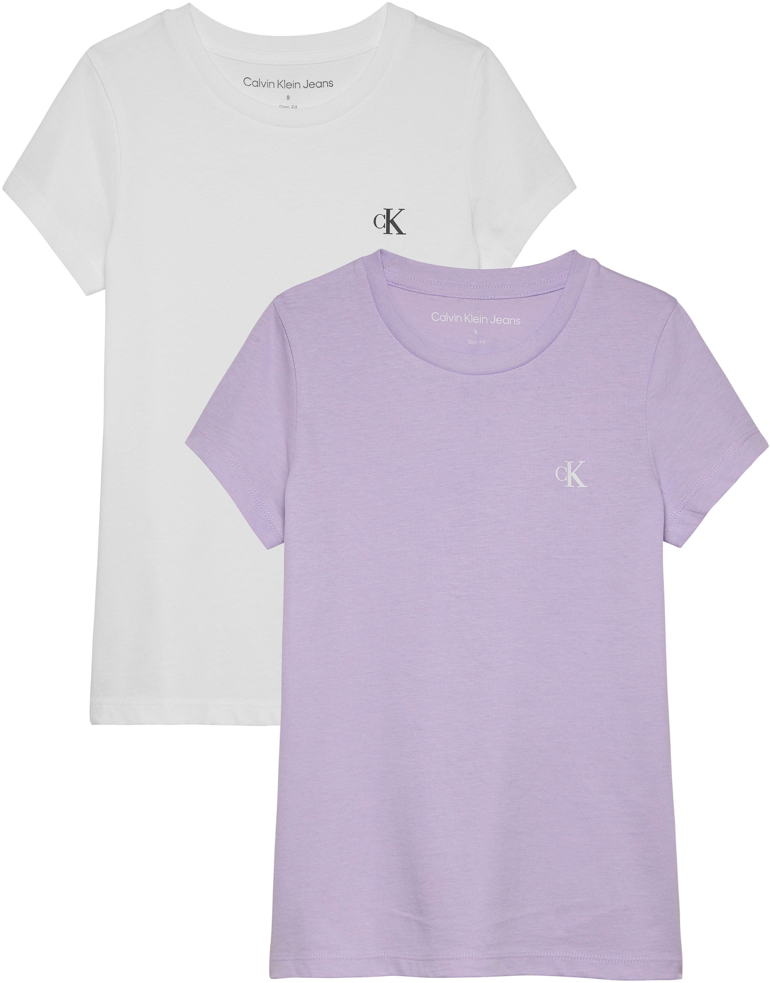 Calvin Klein T-shirt 2-PACK SLIM MONOGRAM TOP voor kinderen tot 16 jaar (set, 2-delig)