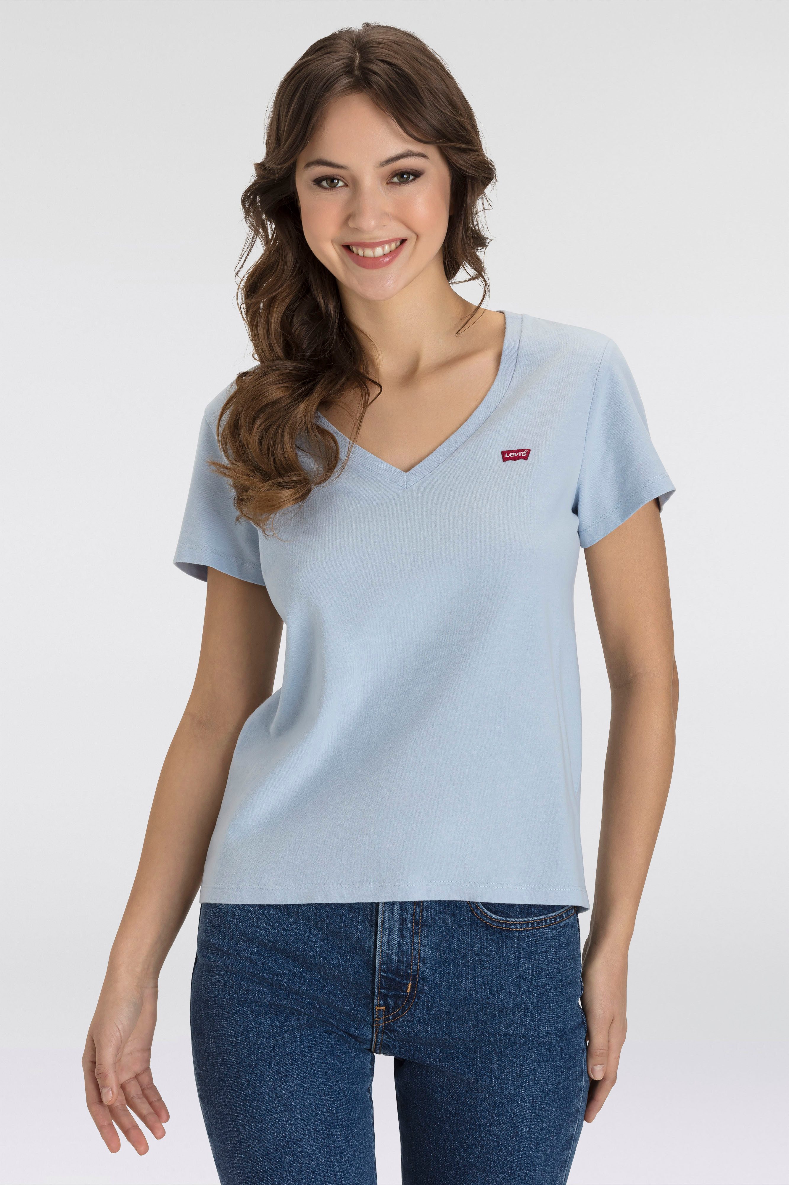 Levi's® Shirt met V-hals Perfect Tee met klein batwing-logo